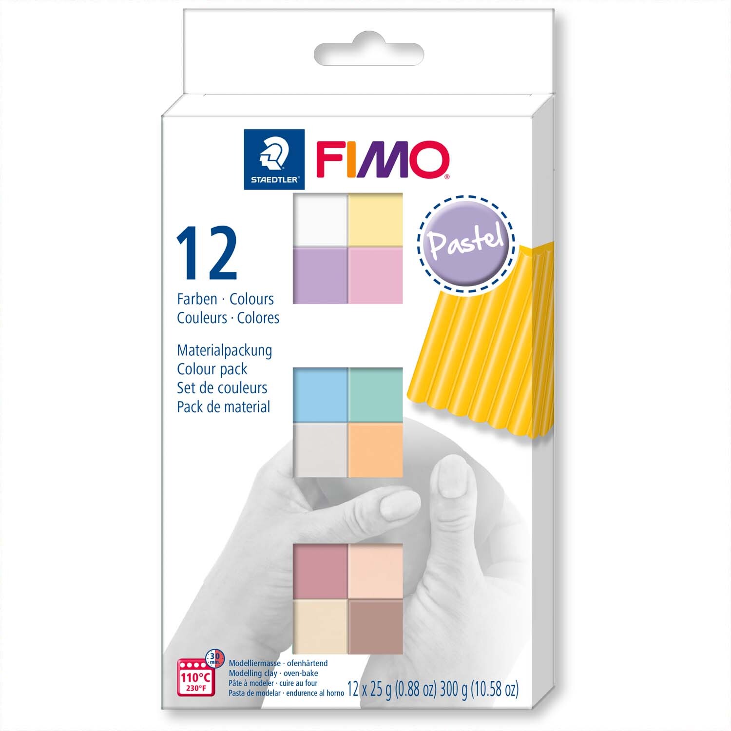 FIMO soft pastell 12 Halbblöcke je 25g