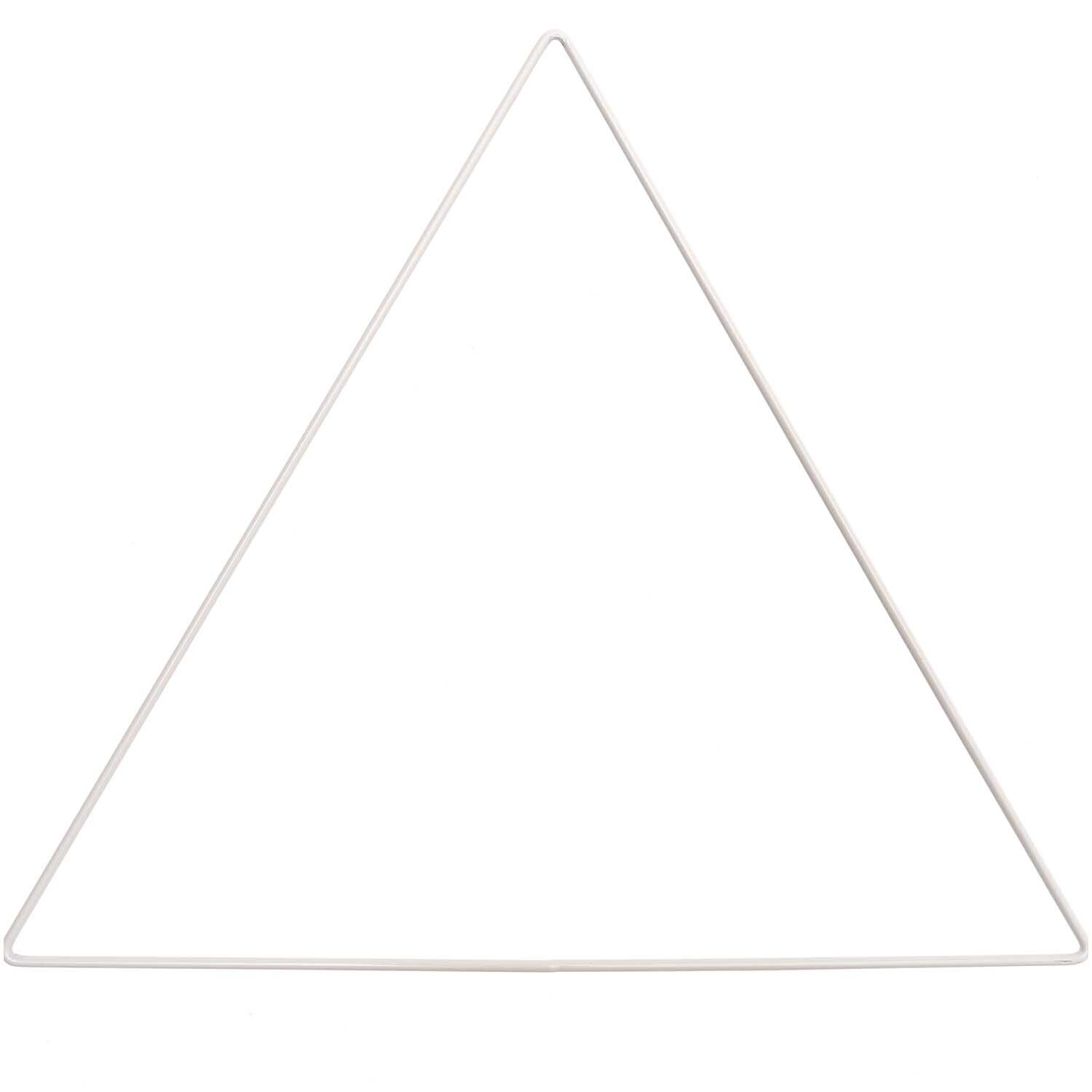 Metallring Dreieck weiß