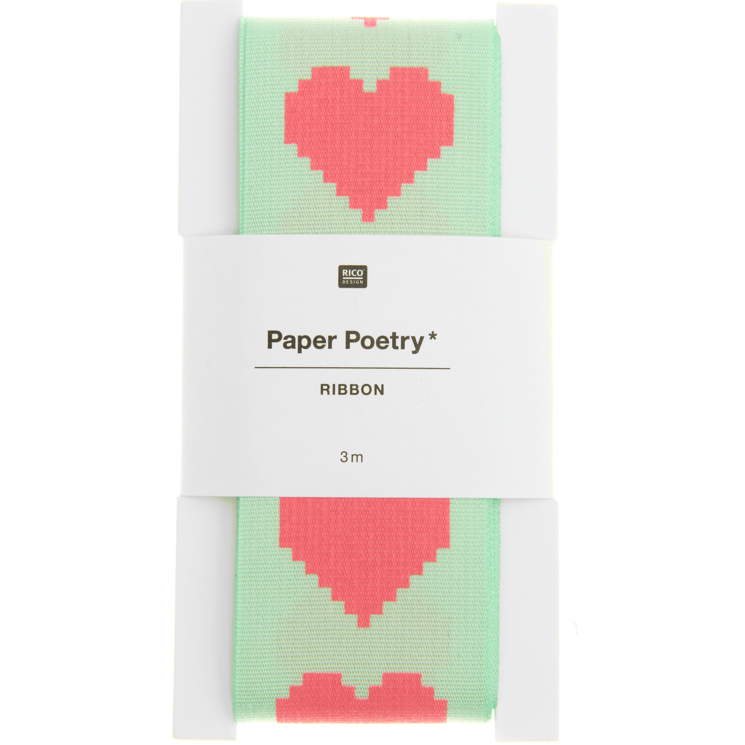 Paper Poetry Taftband Pixel Herzen