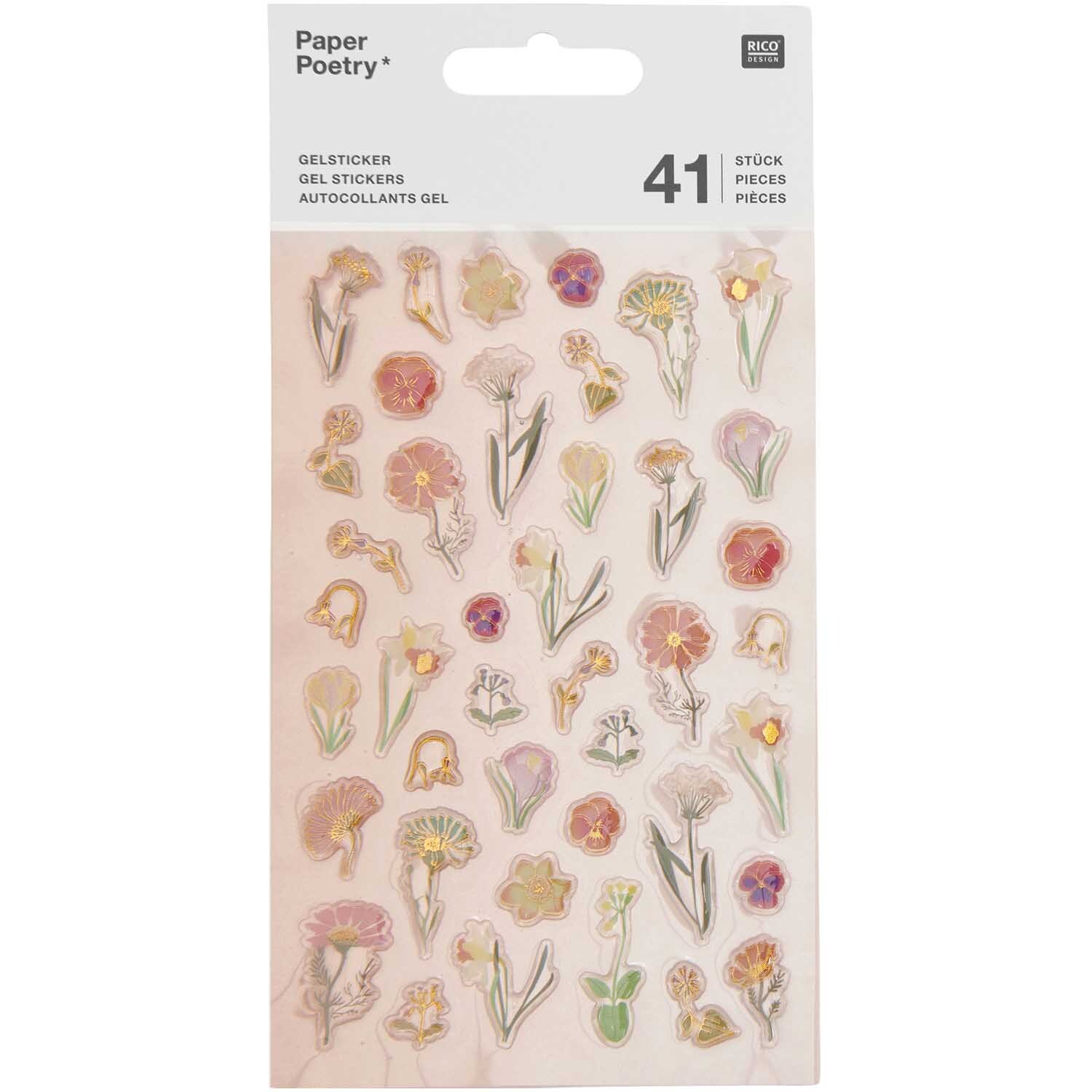 Paper Poetry Puffy-Sticker Futschikato Blumen