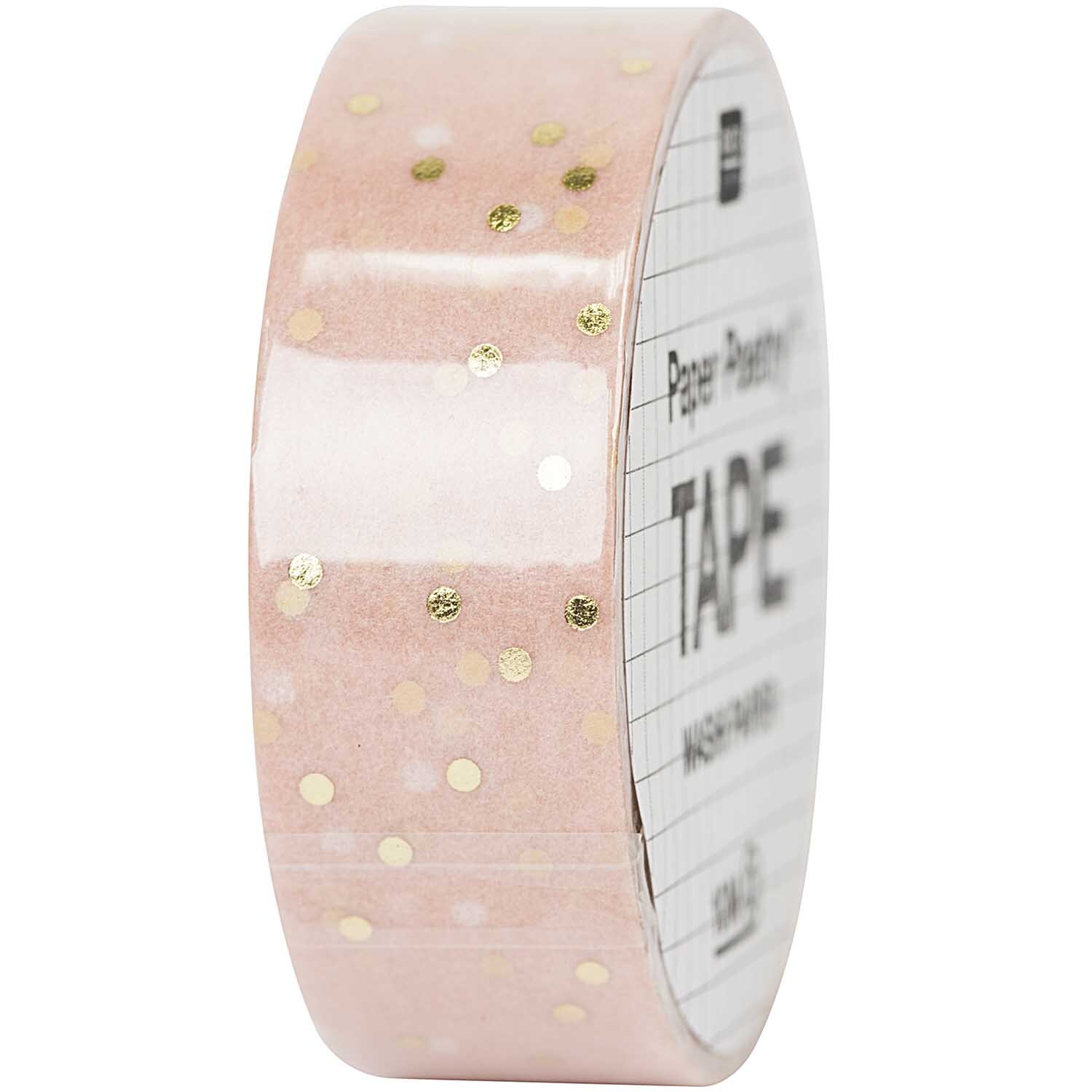 Paper Poetry Tape Punkte puder-gold 1,5cm 10m