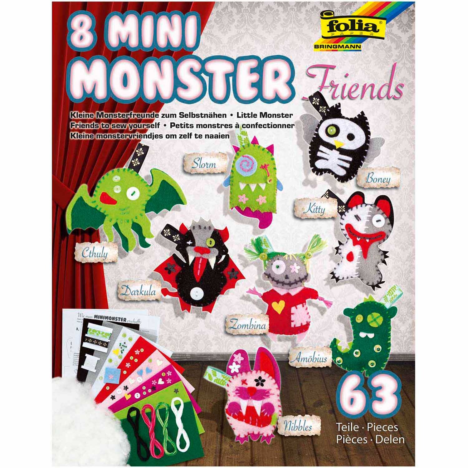 Bastelset Mini Monster für 8 Monster