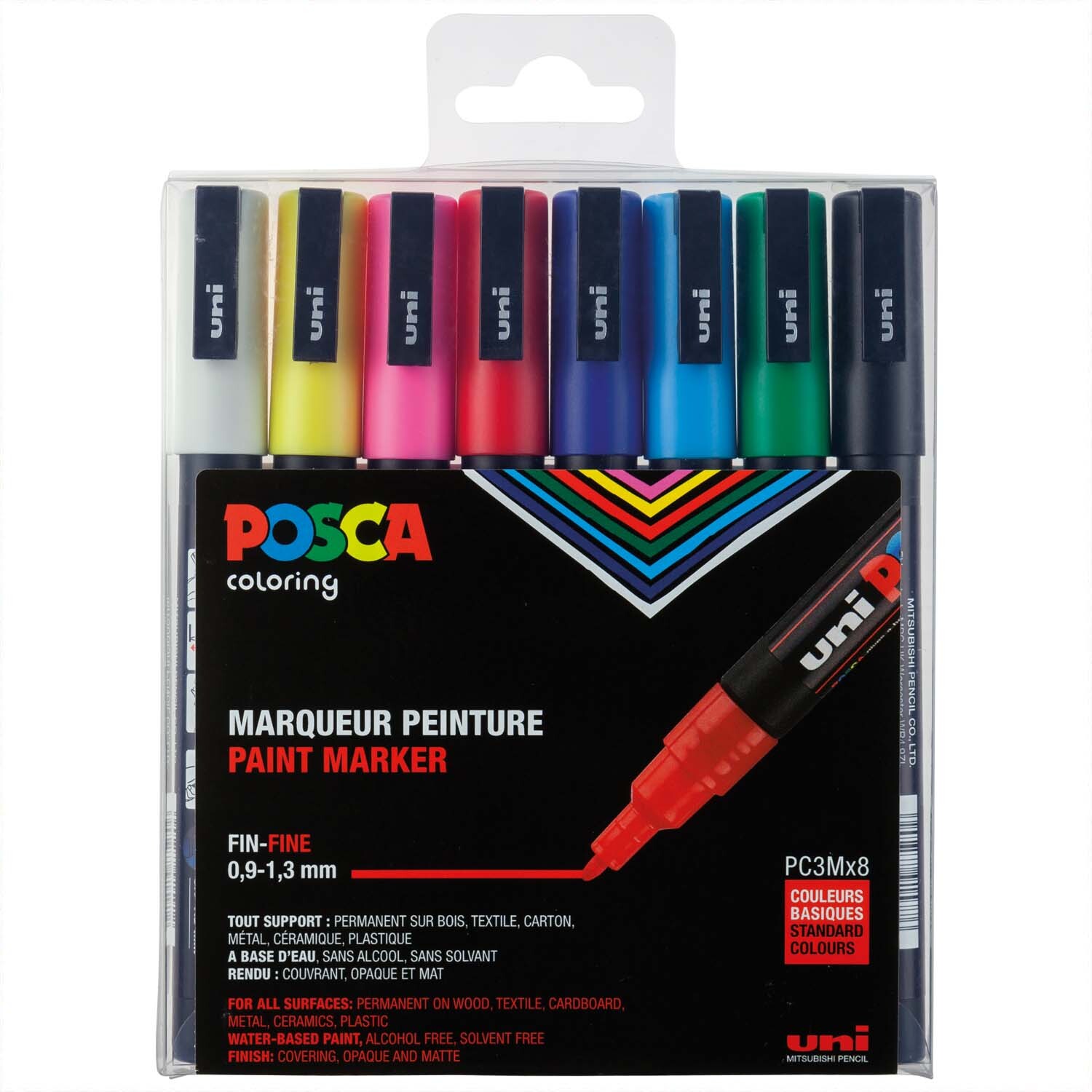 POSCA-Marker PC-3M 0,9-1,3mm 8 Stück