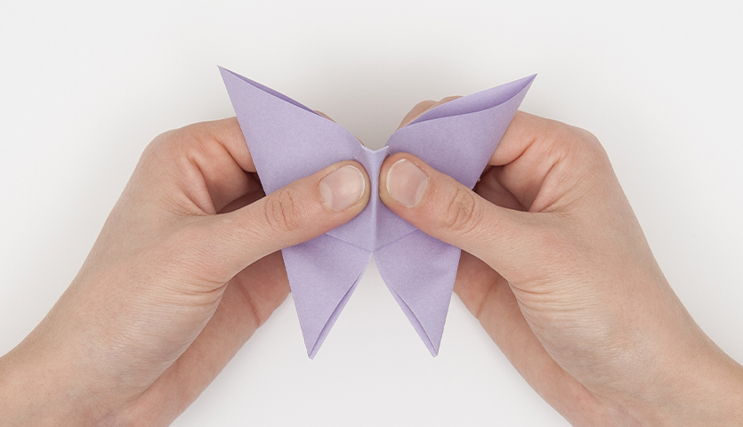 Bastelanleitung Origami-Schmetterlinge