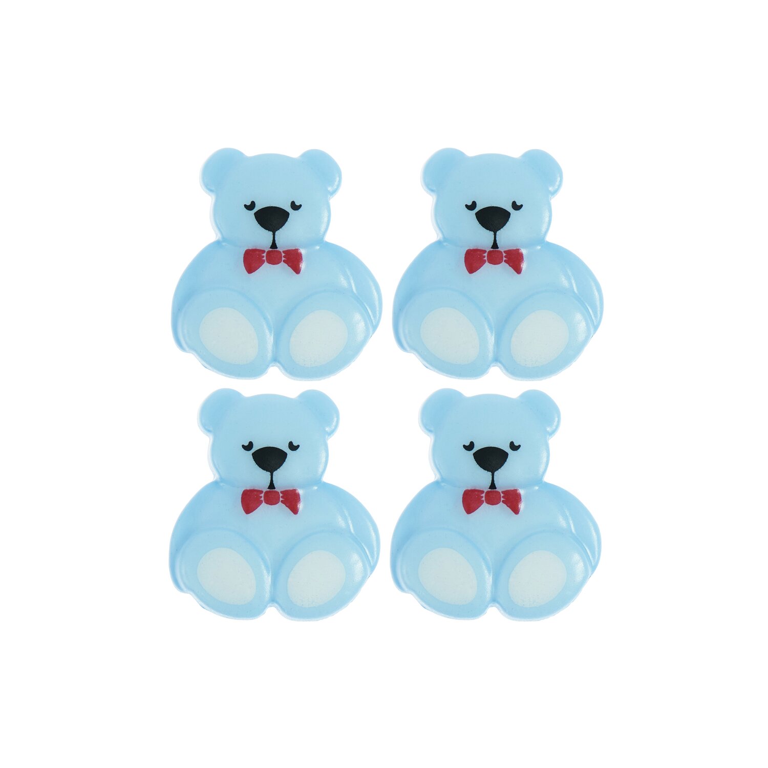 Rico Design Knopf Teddy 1,6x1,8cm Blau