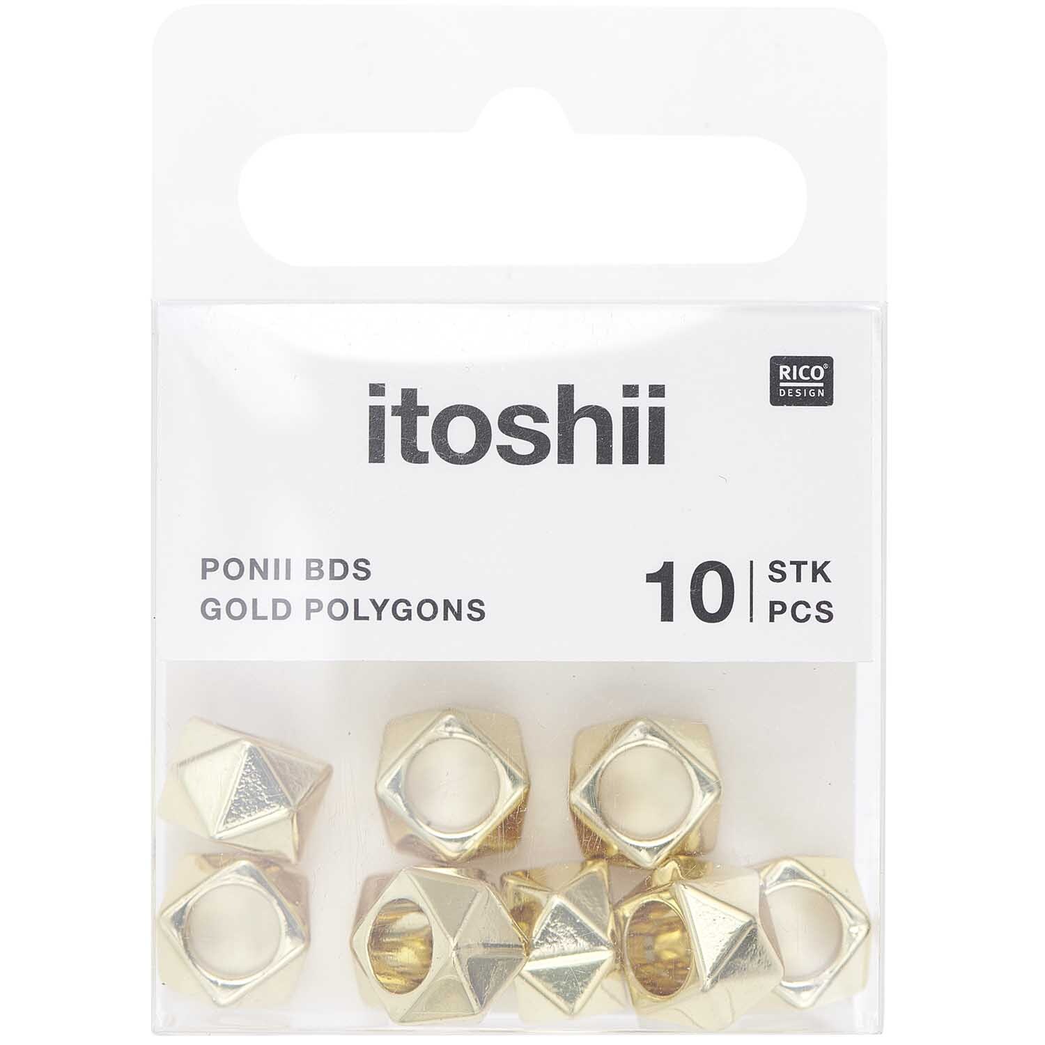 itoshii - Ponii Beads Polygone 11x7mm 10 Stück