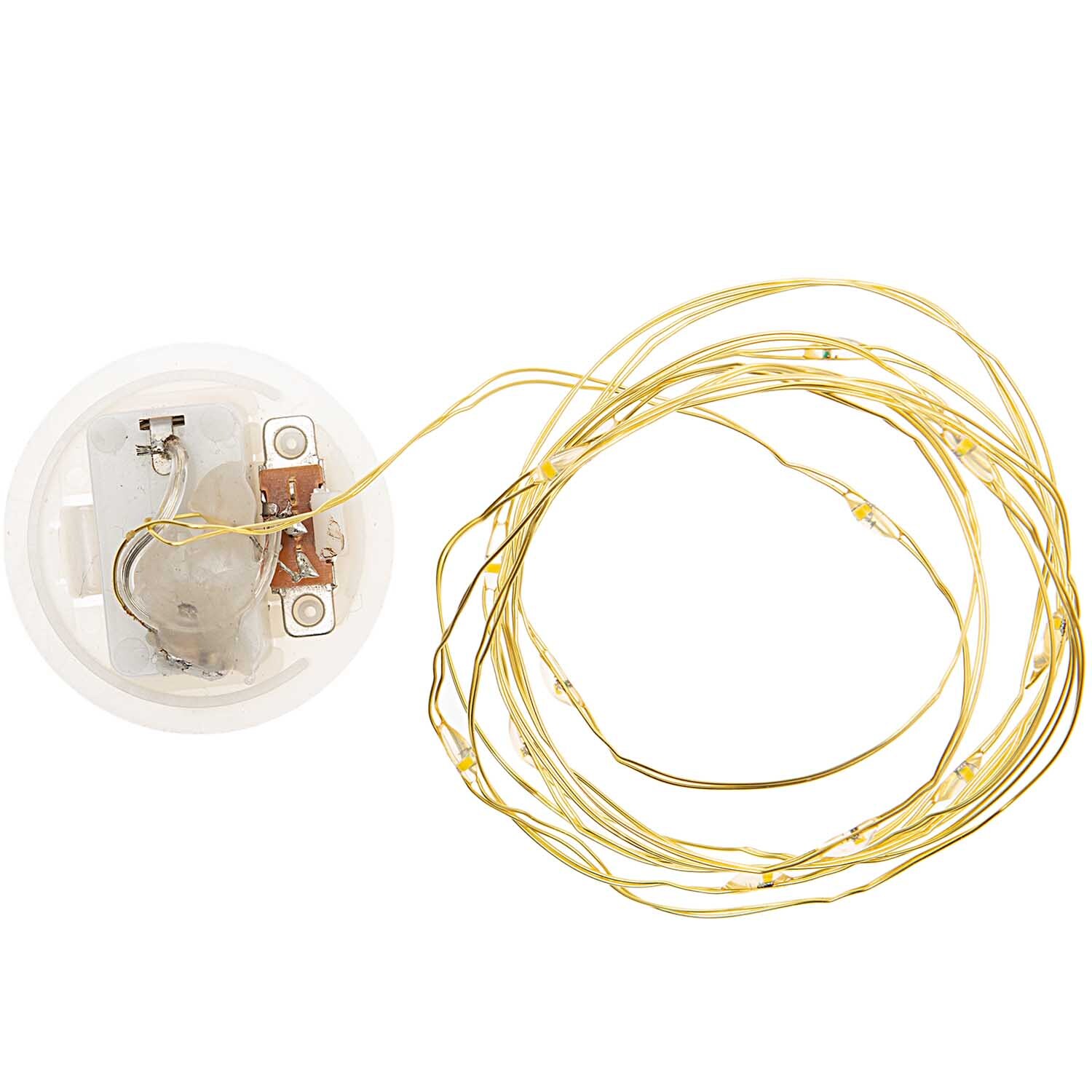 LED-Lichterkette für Dekohaube gold 1,50m 15 Lichter