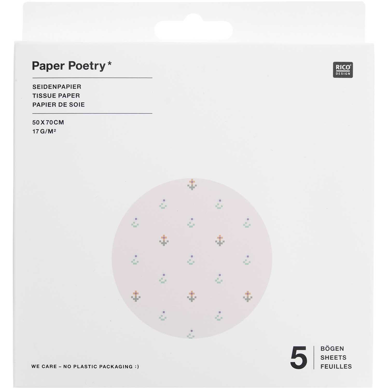 Seidenpapier Pixel Blumen