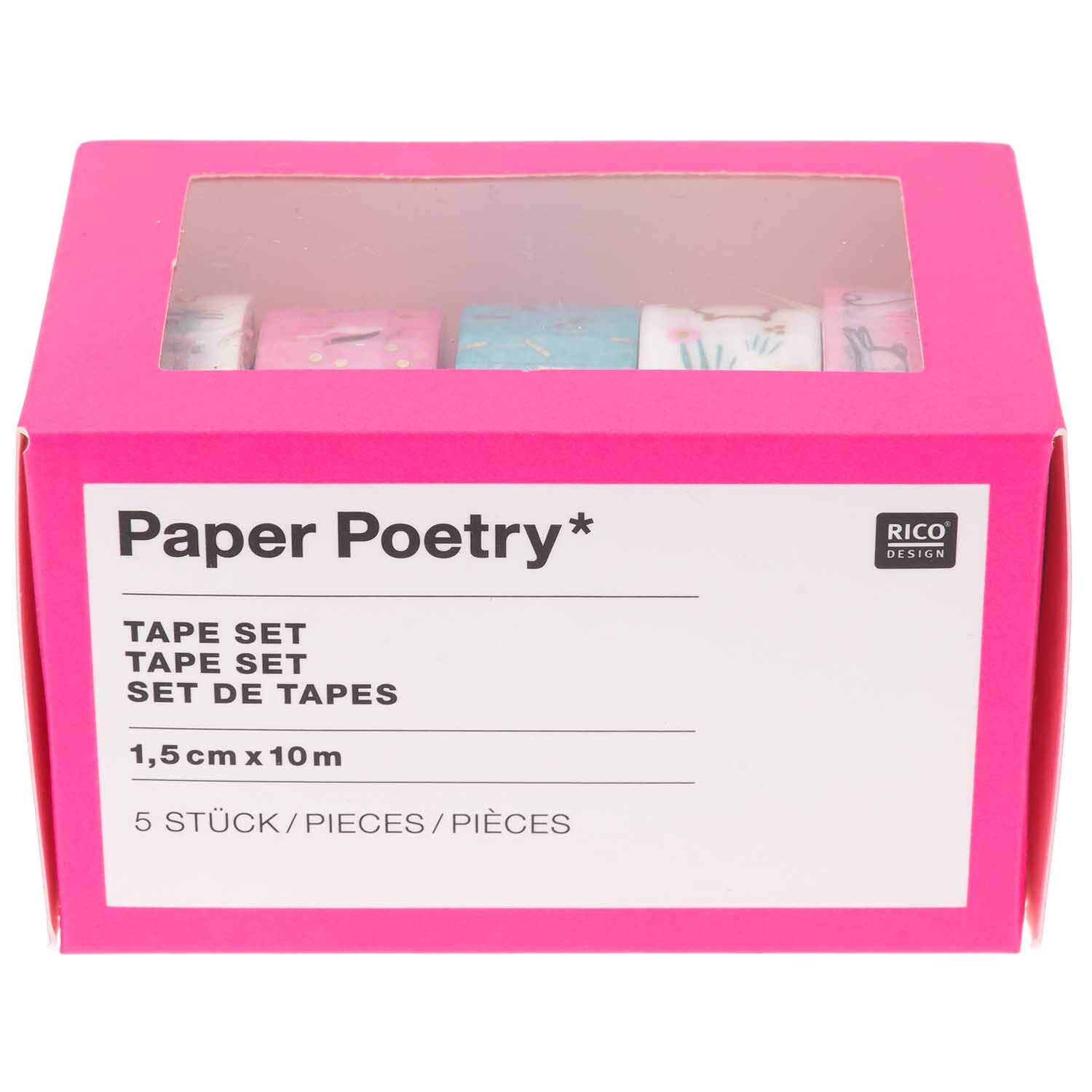 Paper Poetry Tape Set Hasen 5teilig