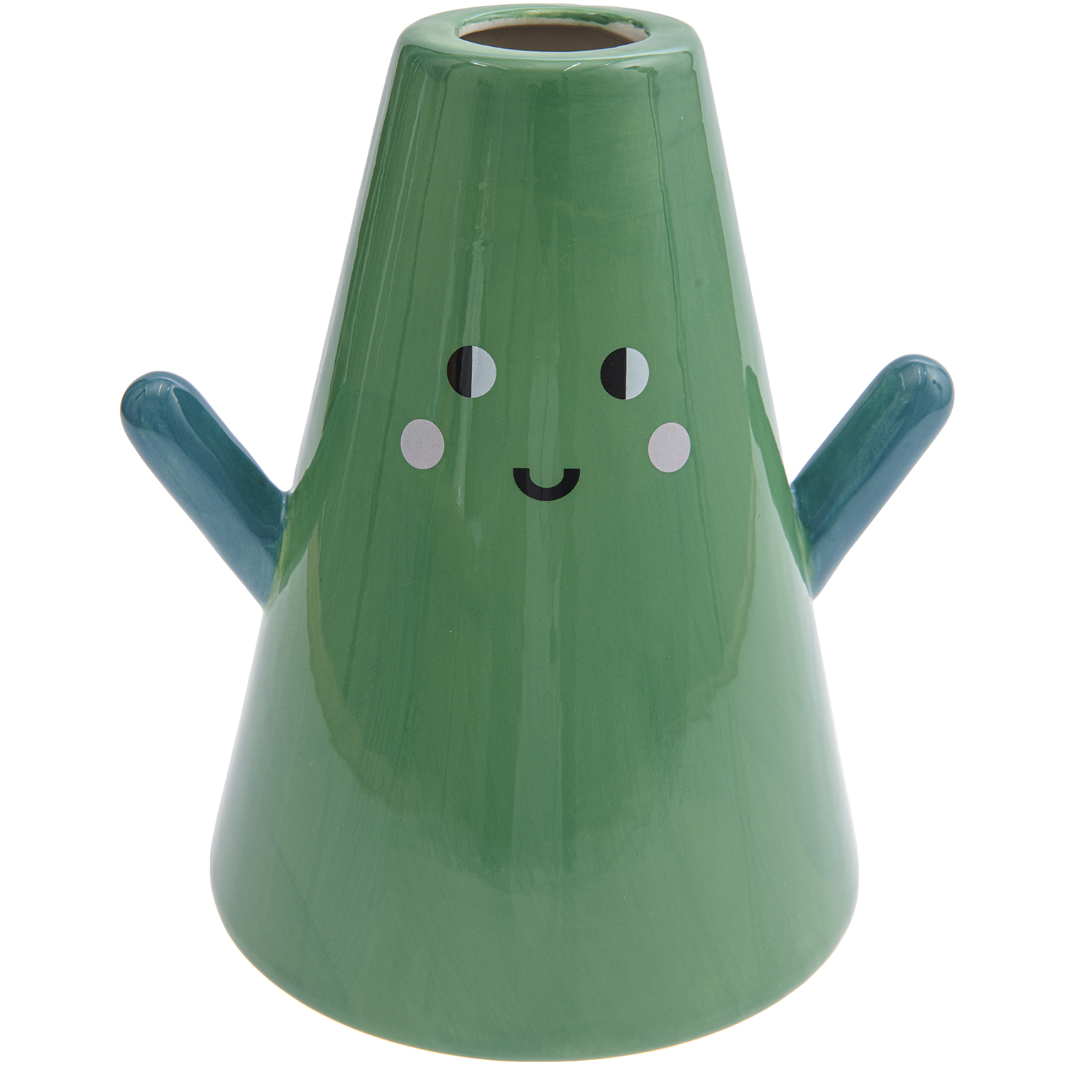 Keramik Vase Tanne grün 20cm
