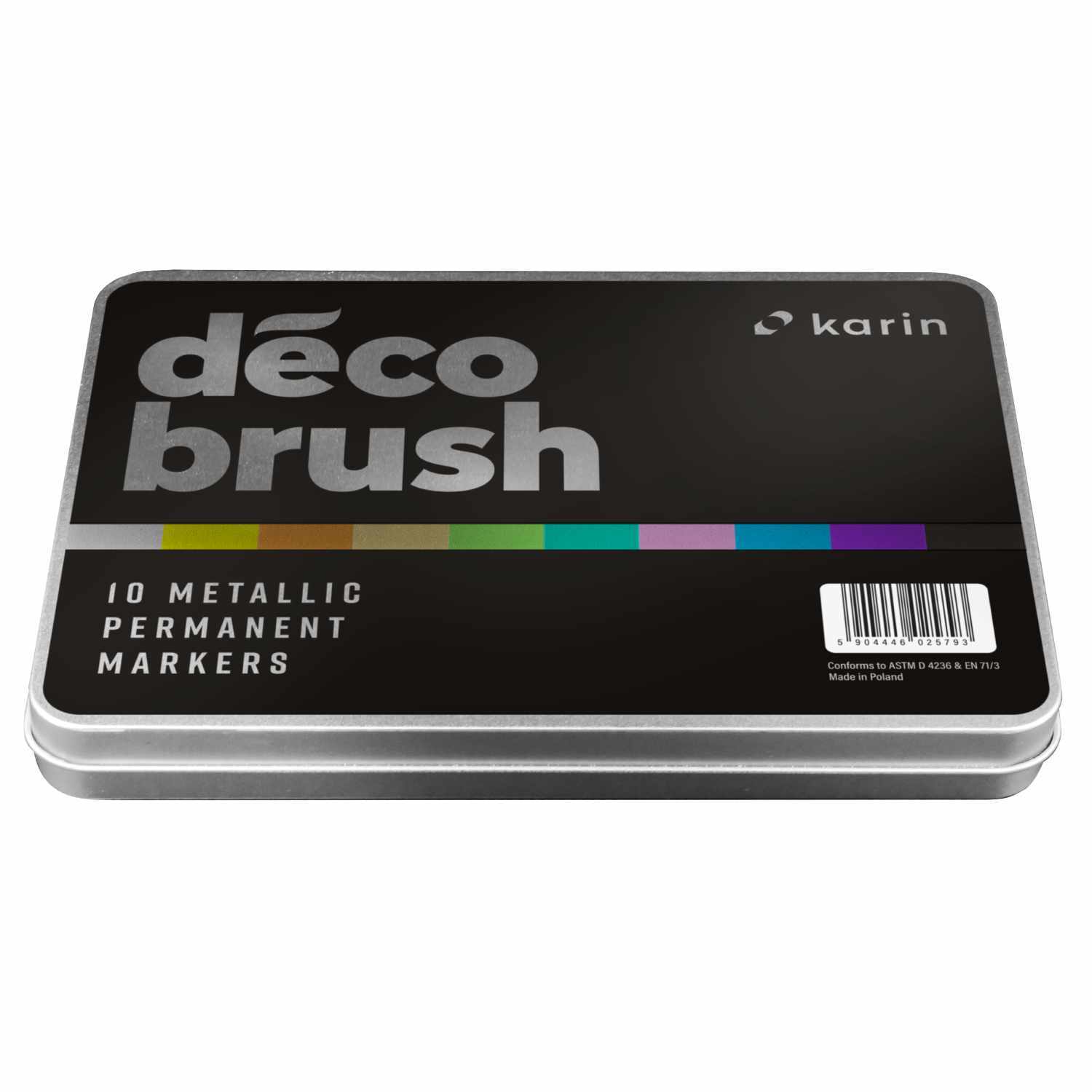 Deco Brush Metallic Marker Set 10 Farben Metall-Box