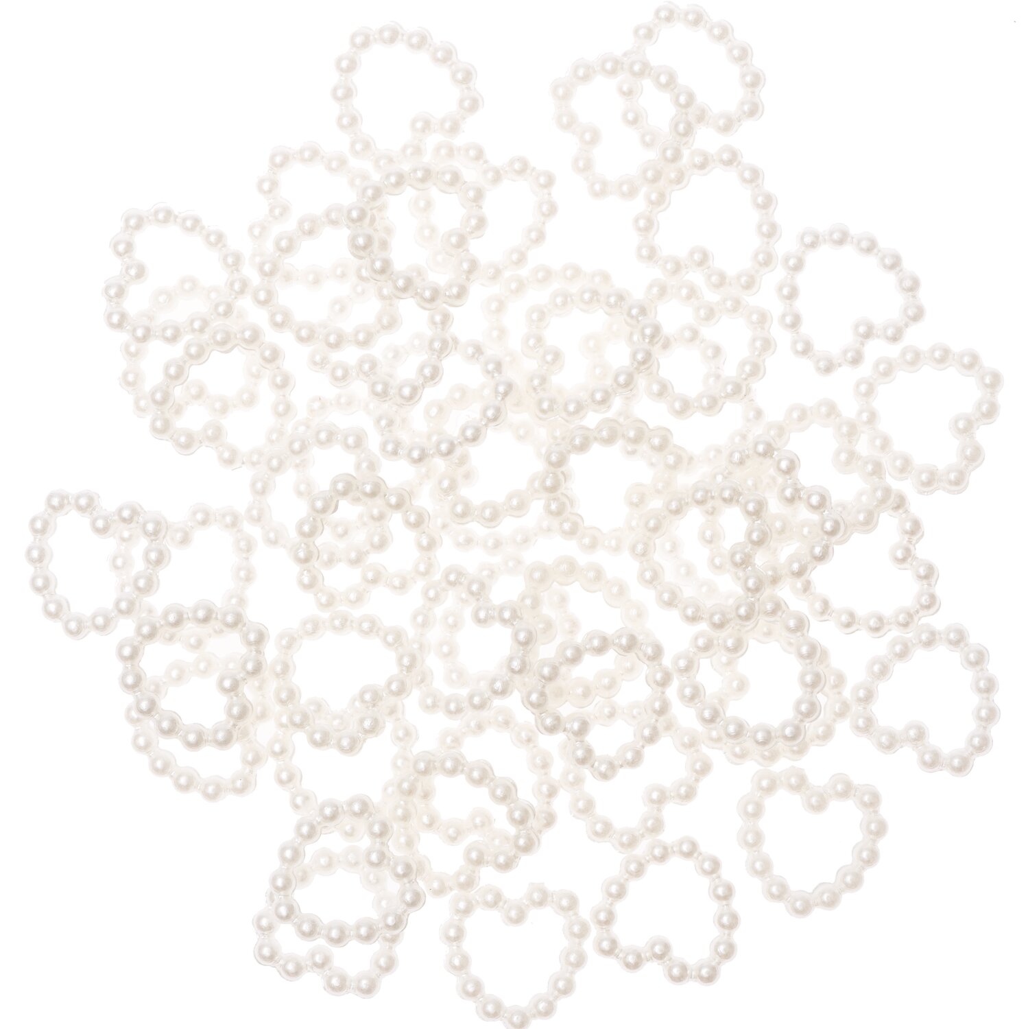 Rico Design Perlenstreu Herz klein perlmutt 50 Stück