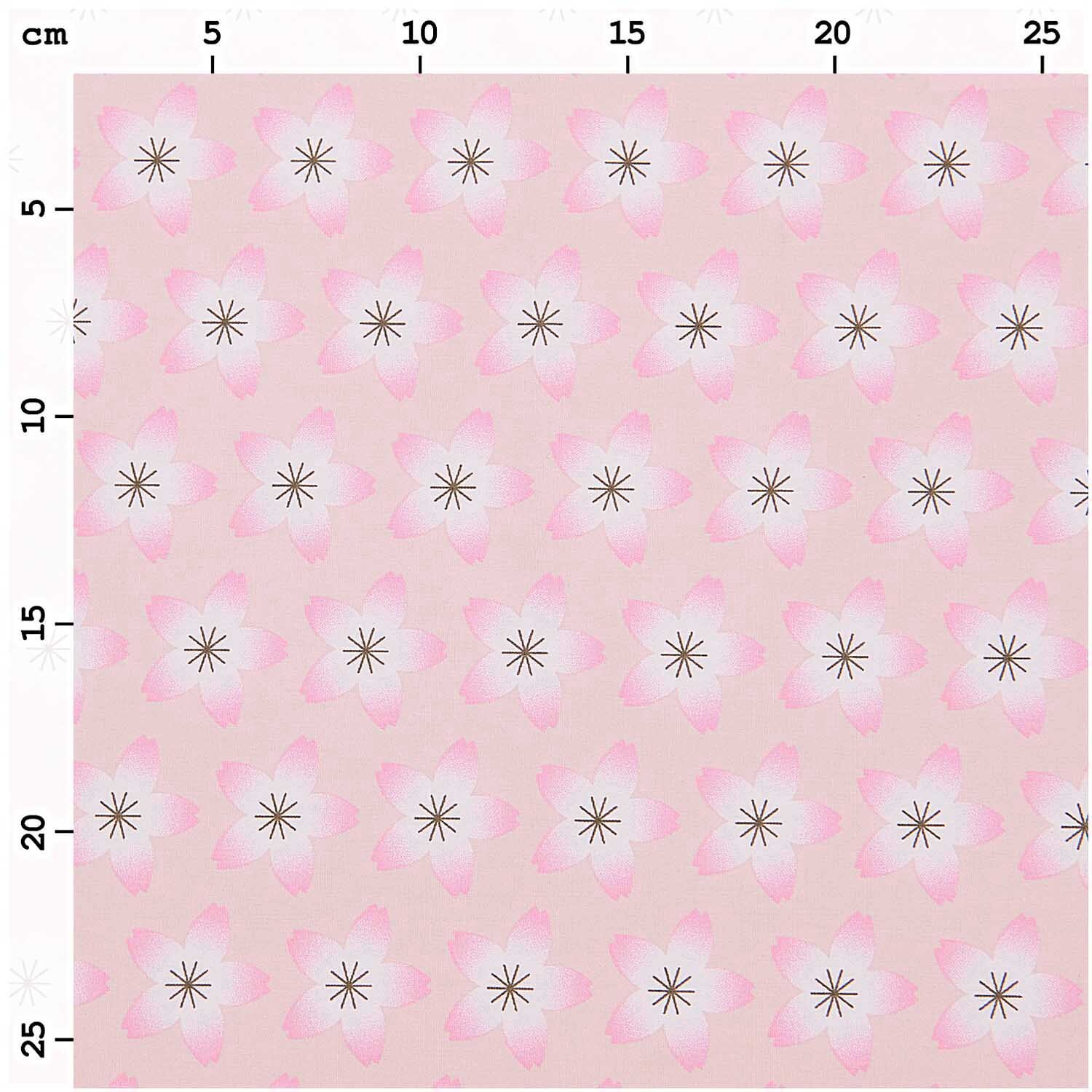 Stoffabschnitt Baumwoll-Popelin rosa Kirschblüten 50x140cm