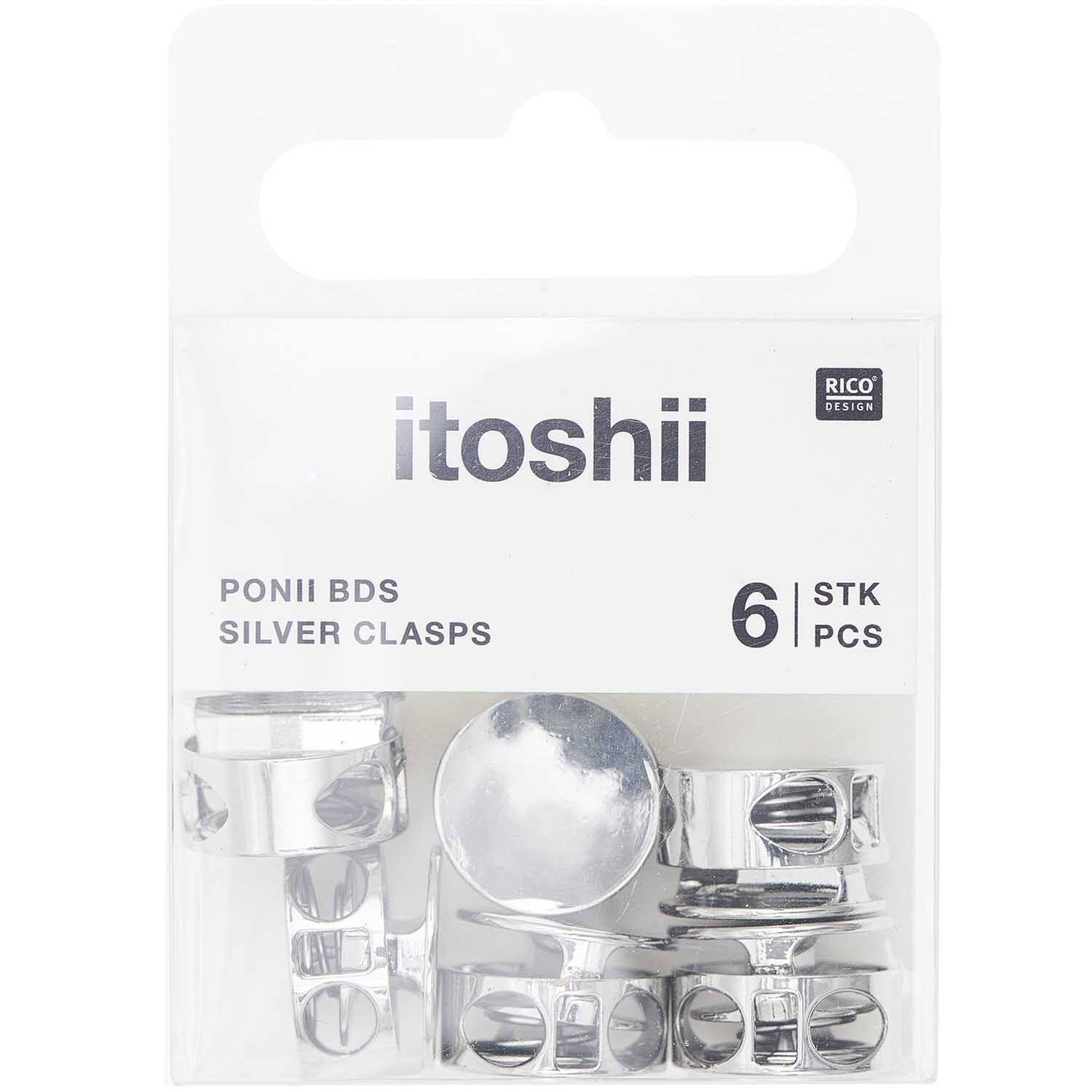 itoshii - Ponii Beads Verschlüsse Metall 14x9mm 6 Stück