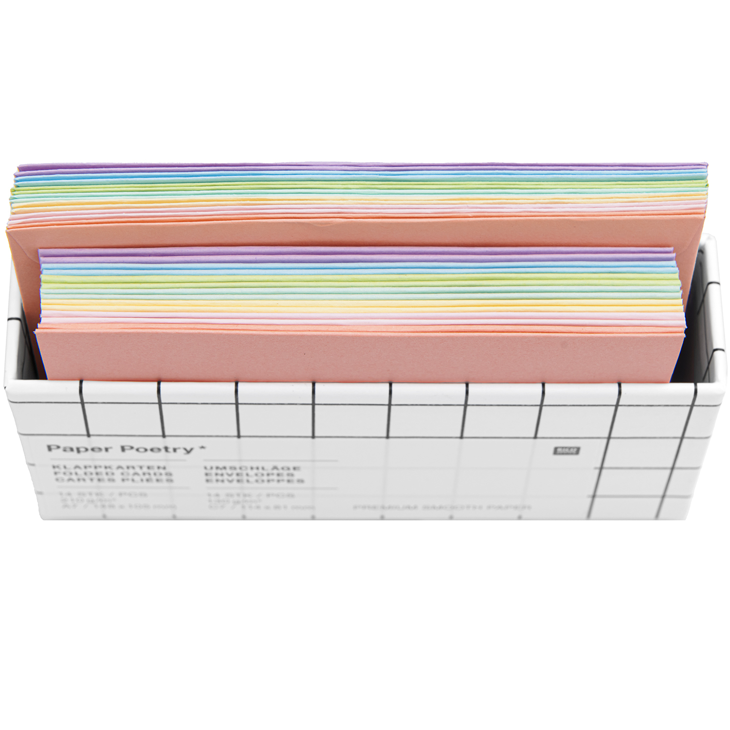 Paper Poetry Kartenset Rainbow pastel A7/C7 28teilig