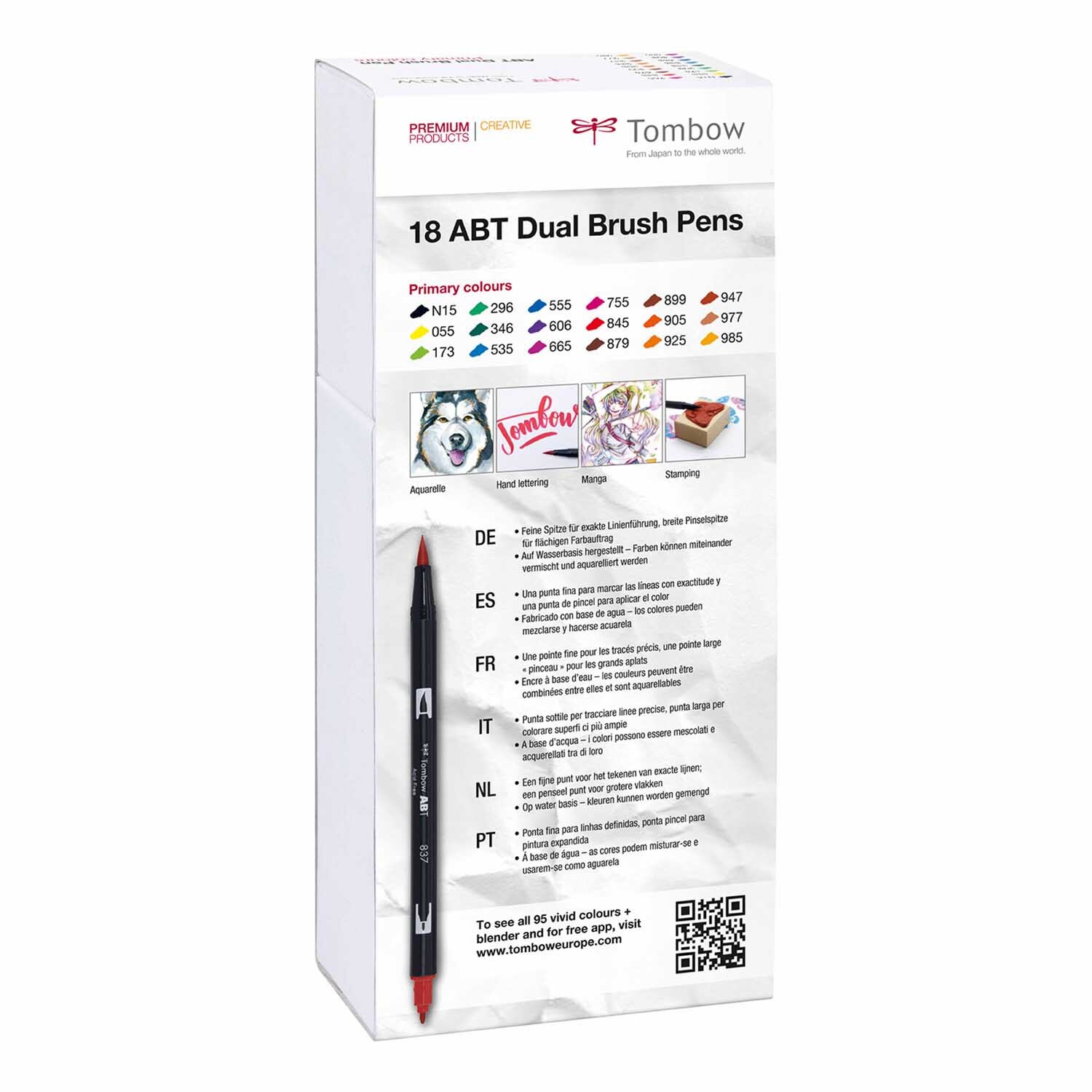 ABT Dual Brush Pen Primärfarben 18er Set