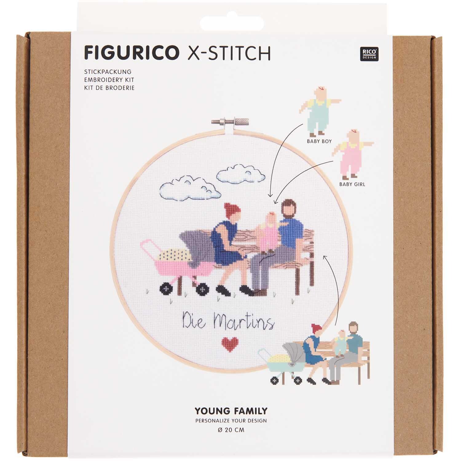 Figurico Stickpackung Young Family 20cm