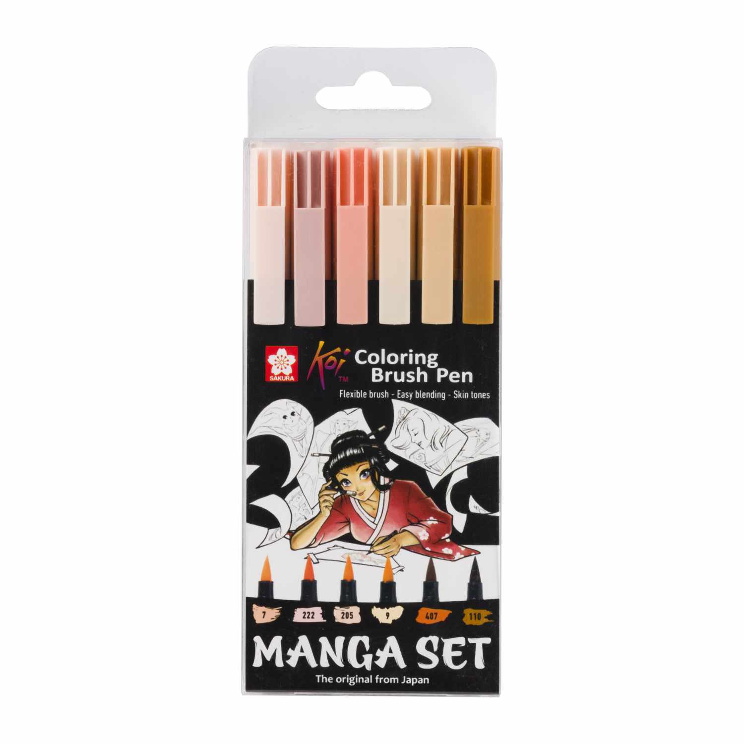 Coloring Brush Pens Manga 6teilig