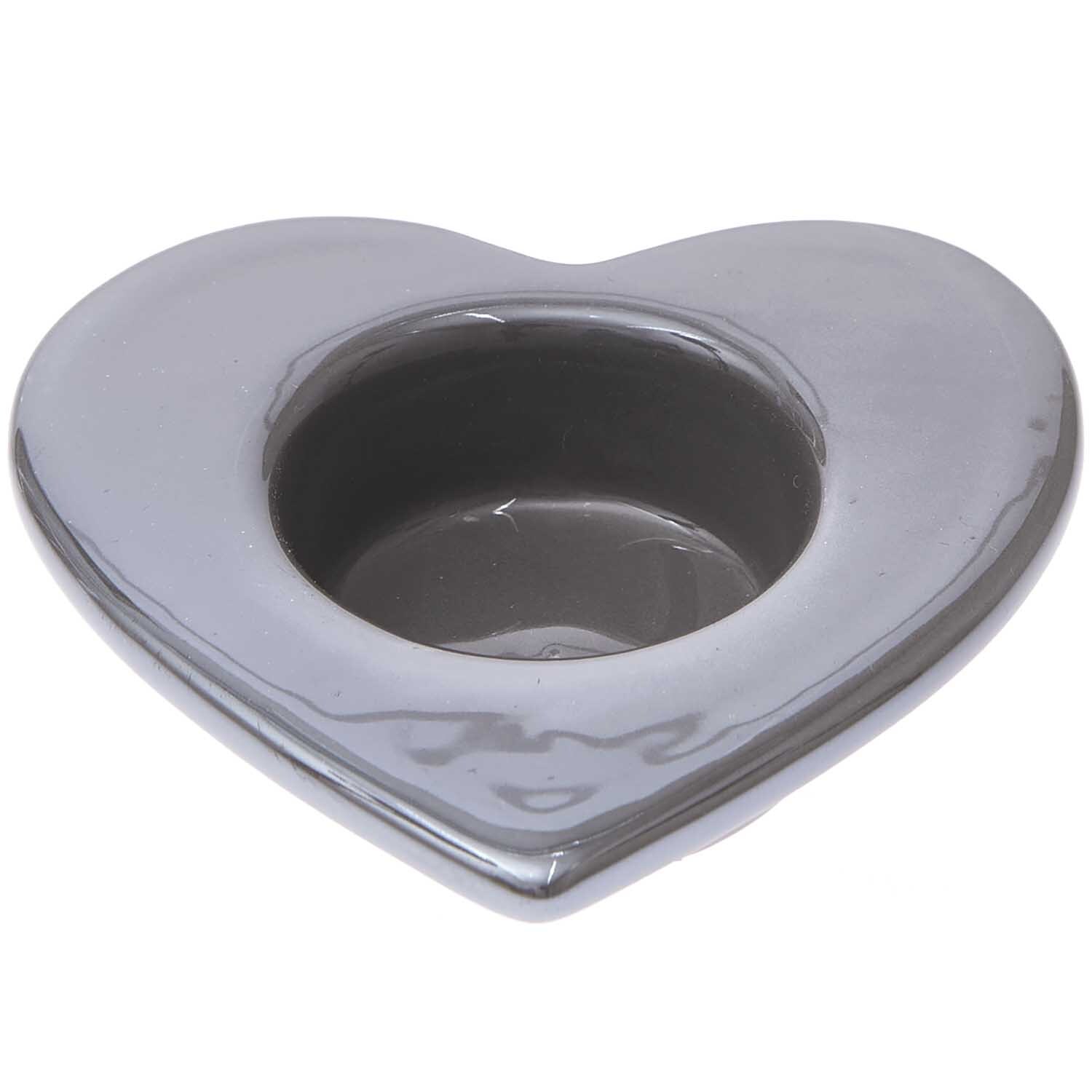 Keramik Teelichthalter Herz 9,7x9,4x2,8cm