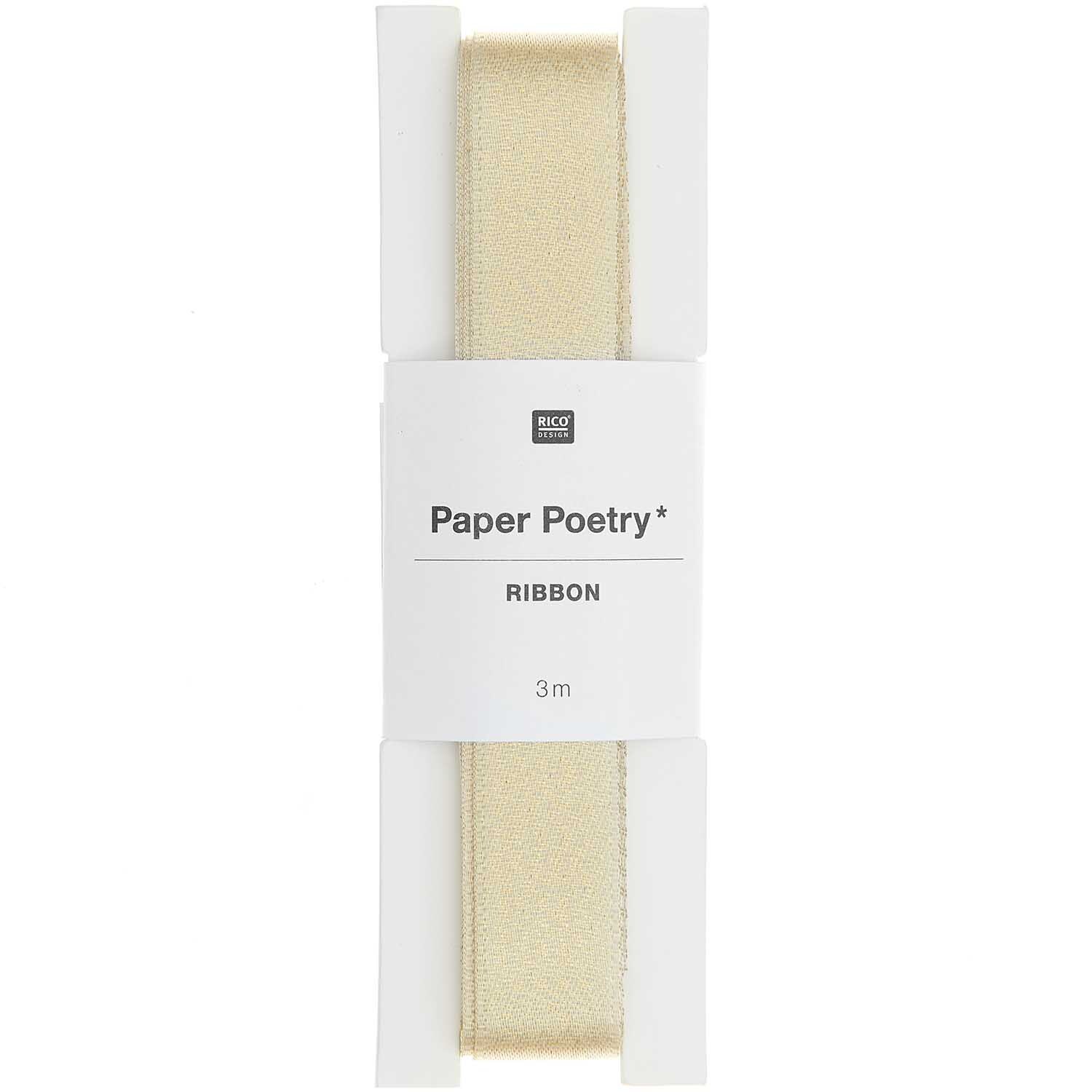 Paper Poetry Satinband Lurex 16mm 3m