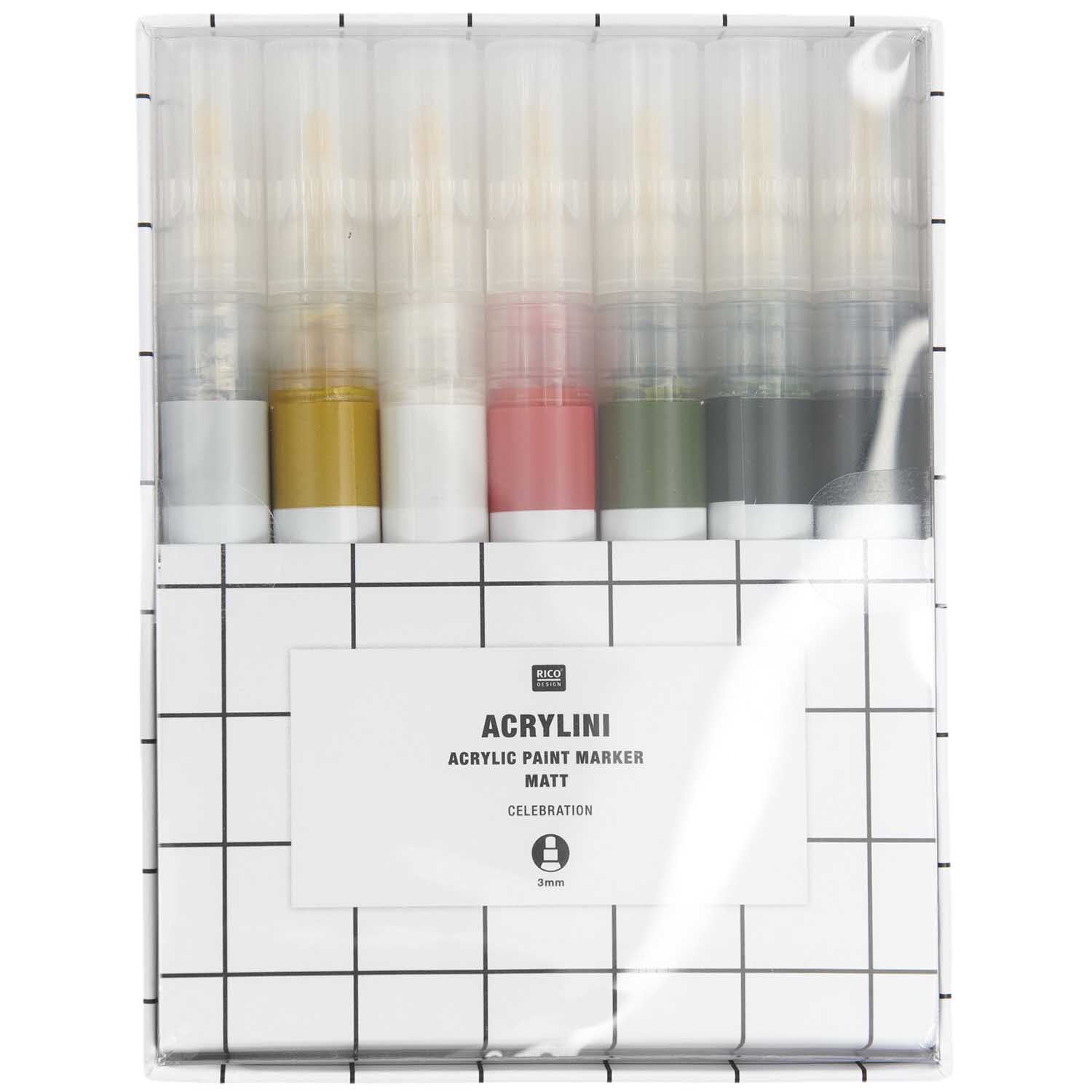 Acrylini Marker Set Celebration inkl. 2 Metallic Farben