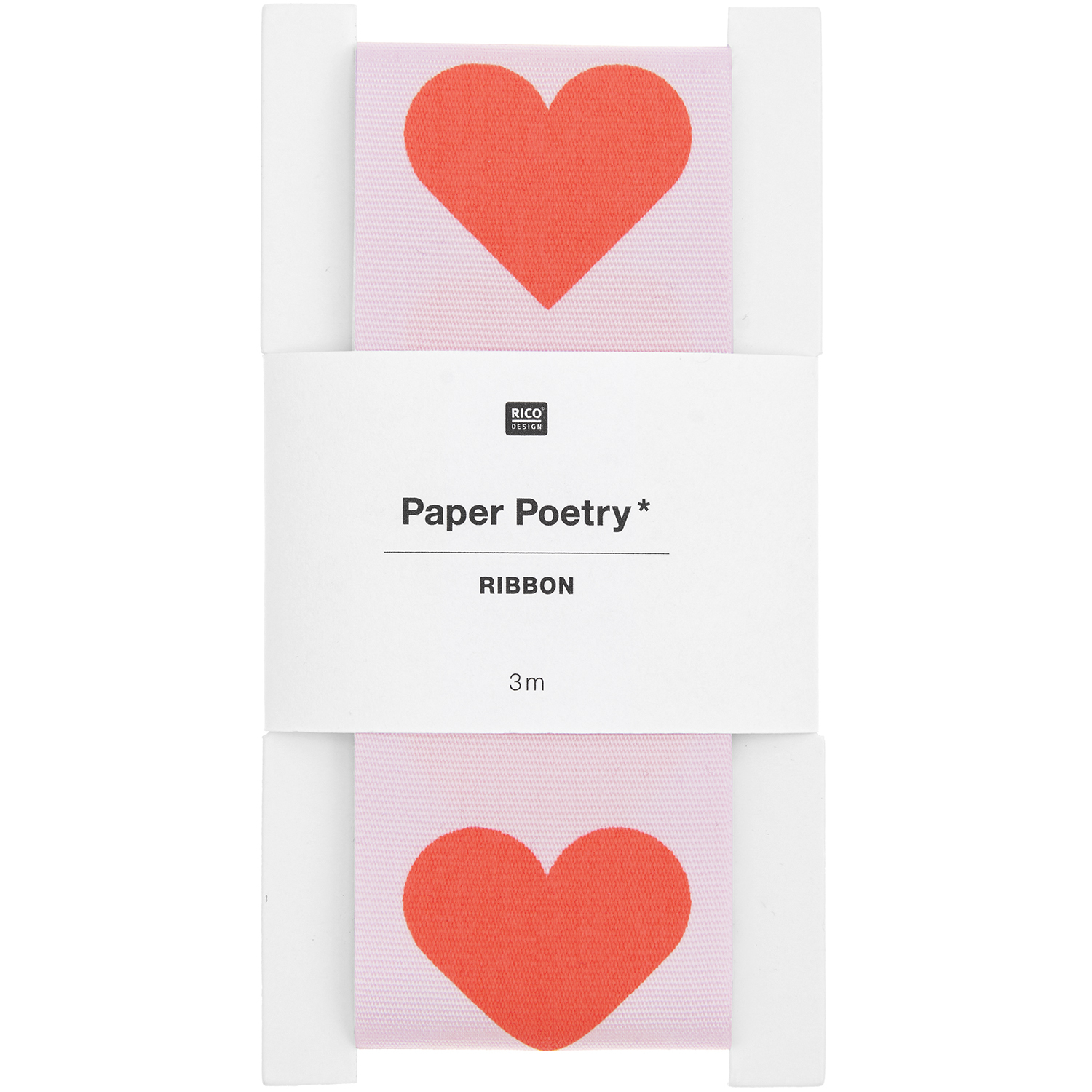Paper Poetry Taftband Herzen 38mm 3m