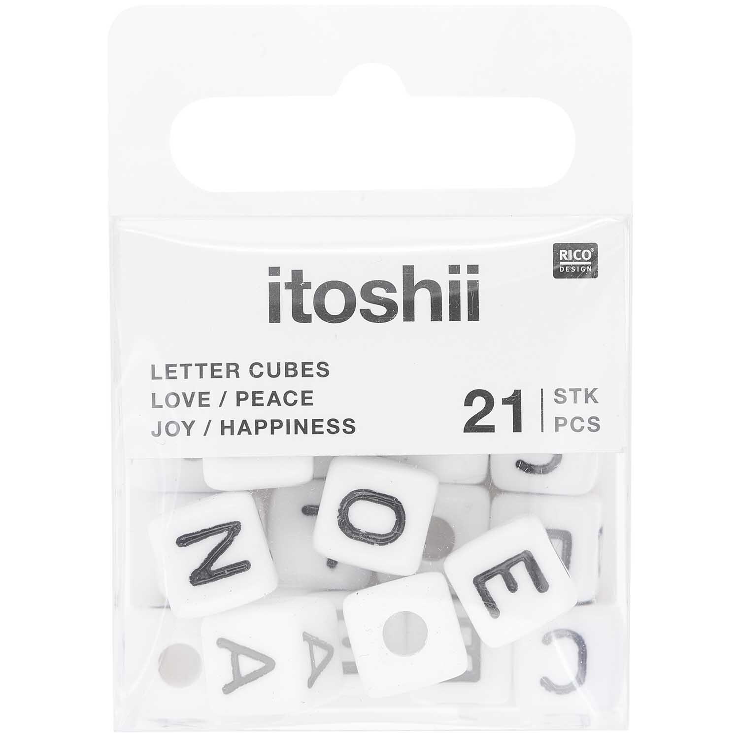 itoshii - Ponii Beads Würfelperlen Set 10x10x10mm 21 Stück