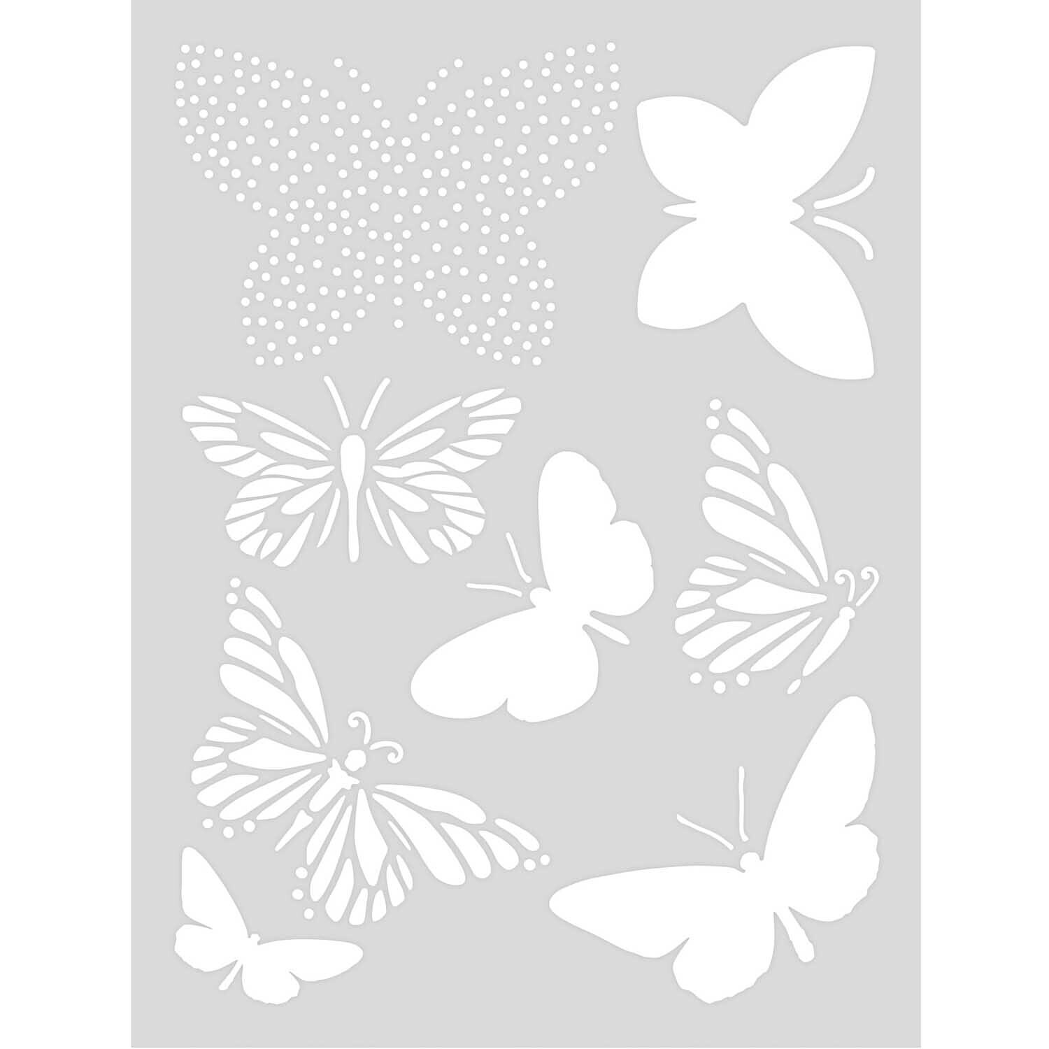 Schablone Schmetterling 18,5x24,5cm selbstklebend