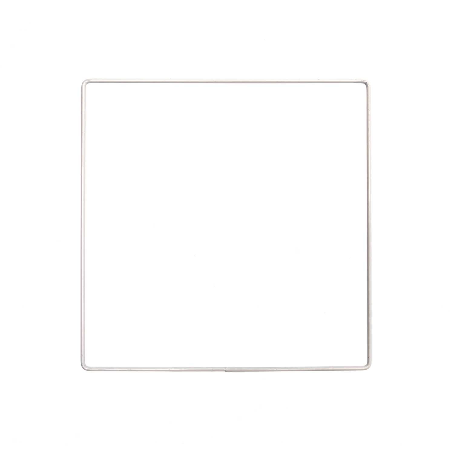 Metallring Quadrat weiß