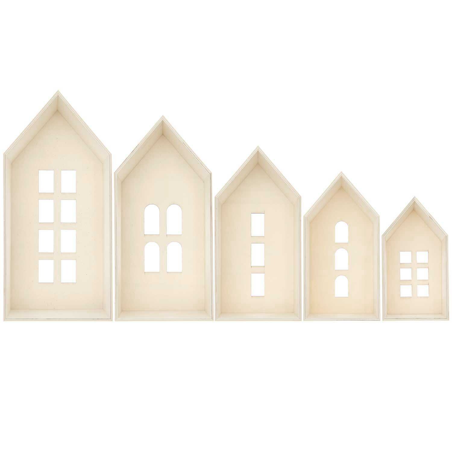 Holz-Deko-Häuser aus Holz mit Fenster