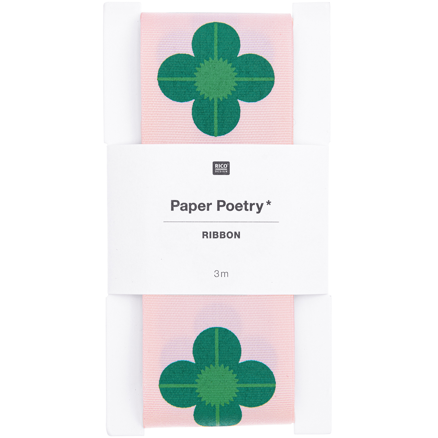 Paper Poetry Taftband Kleeblätter 38mm 3m