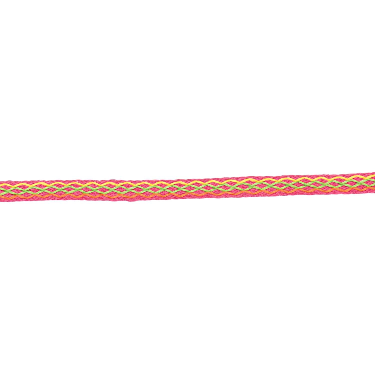 Ribbon bestickt pink 2m