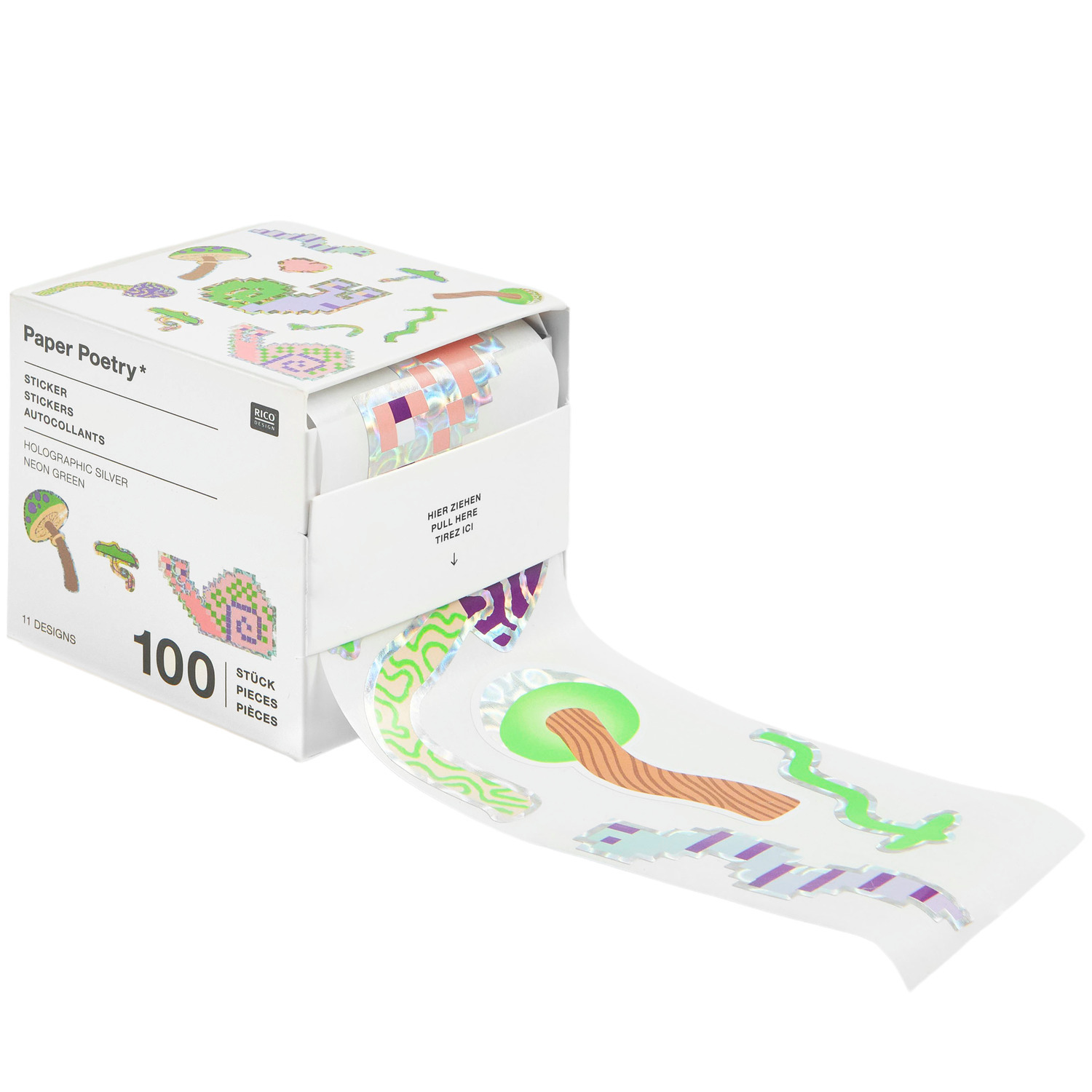 Rico Design Paper Poetry Sticker Shrooom Big Shroomies auf der Rolle