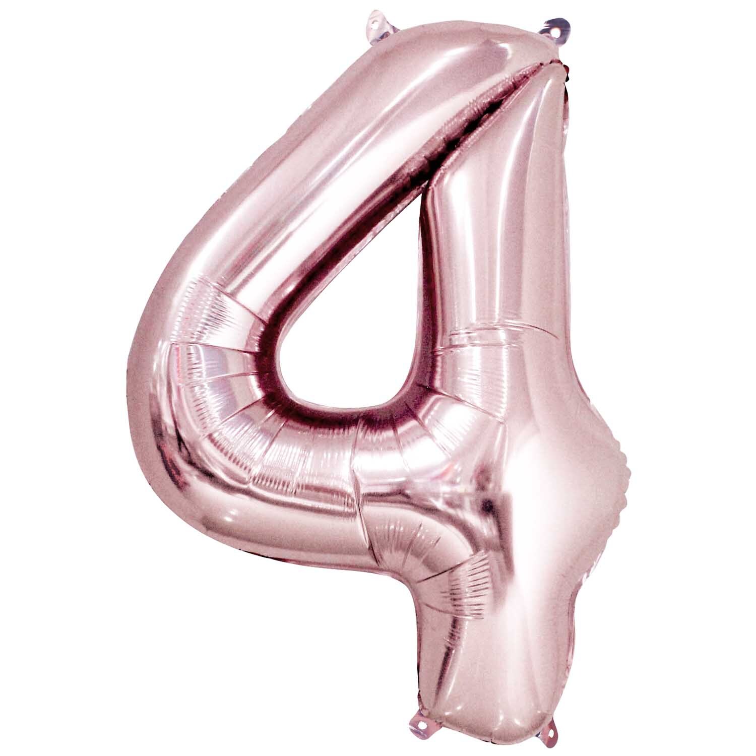 Folienballon Zahl rosa 36cm