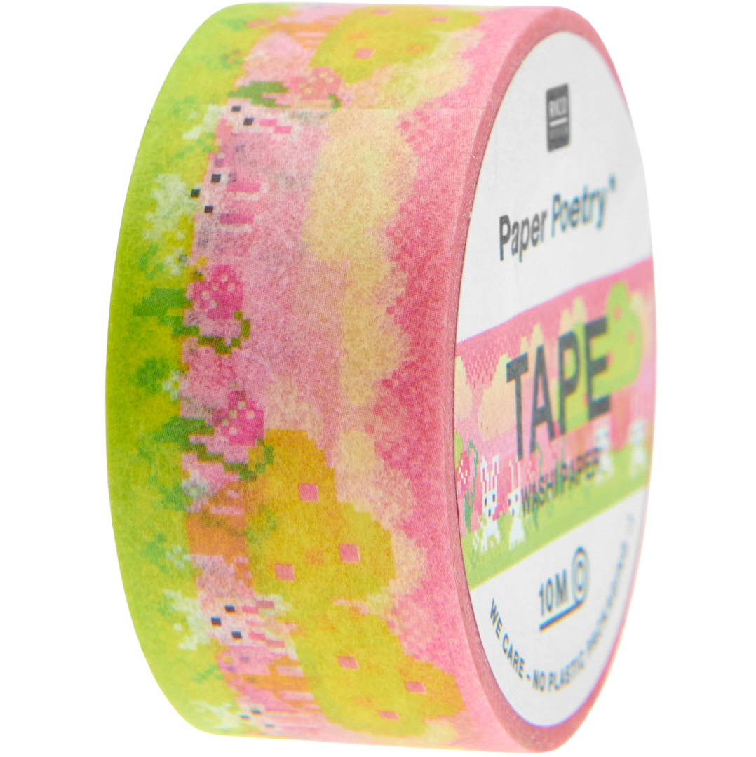 Paper Poetry Tape Landscape rosa