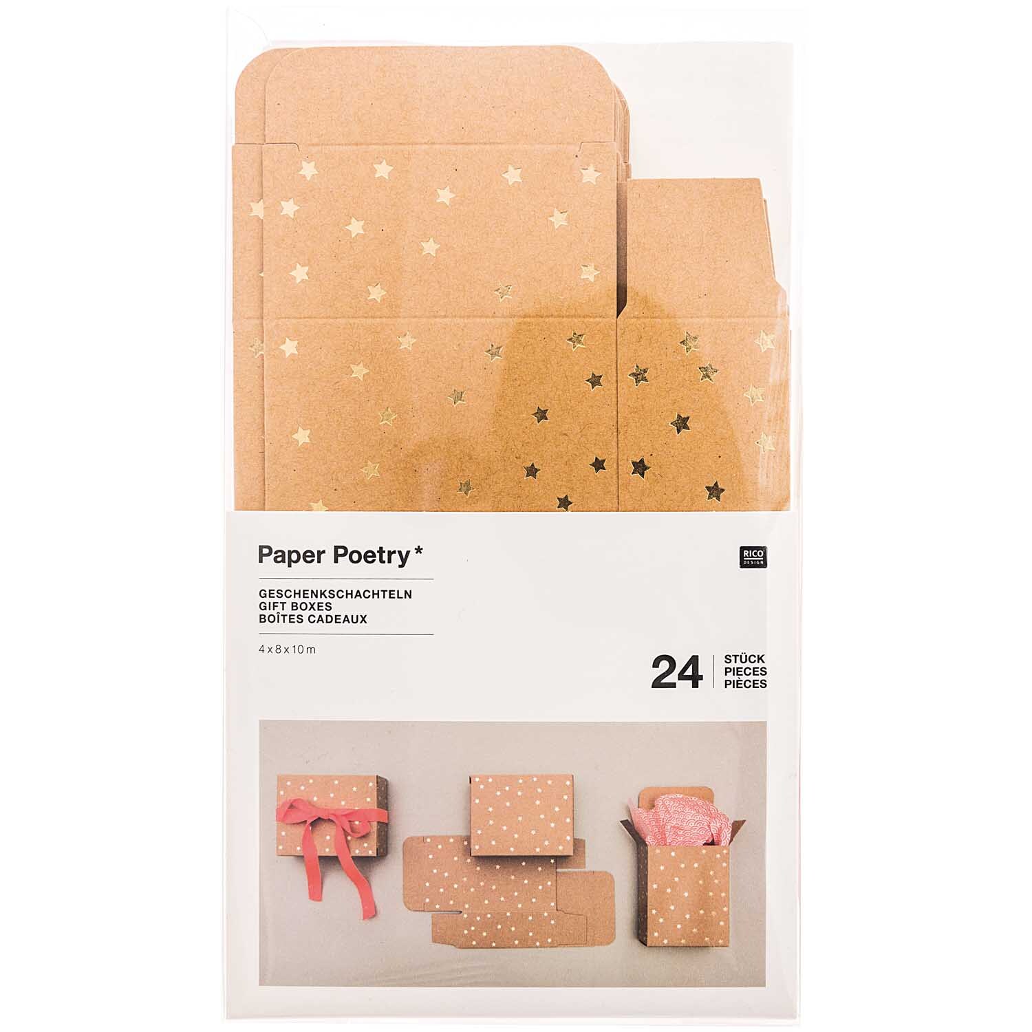 Paper Poetry Adventskalender Boxen Set 24teilig