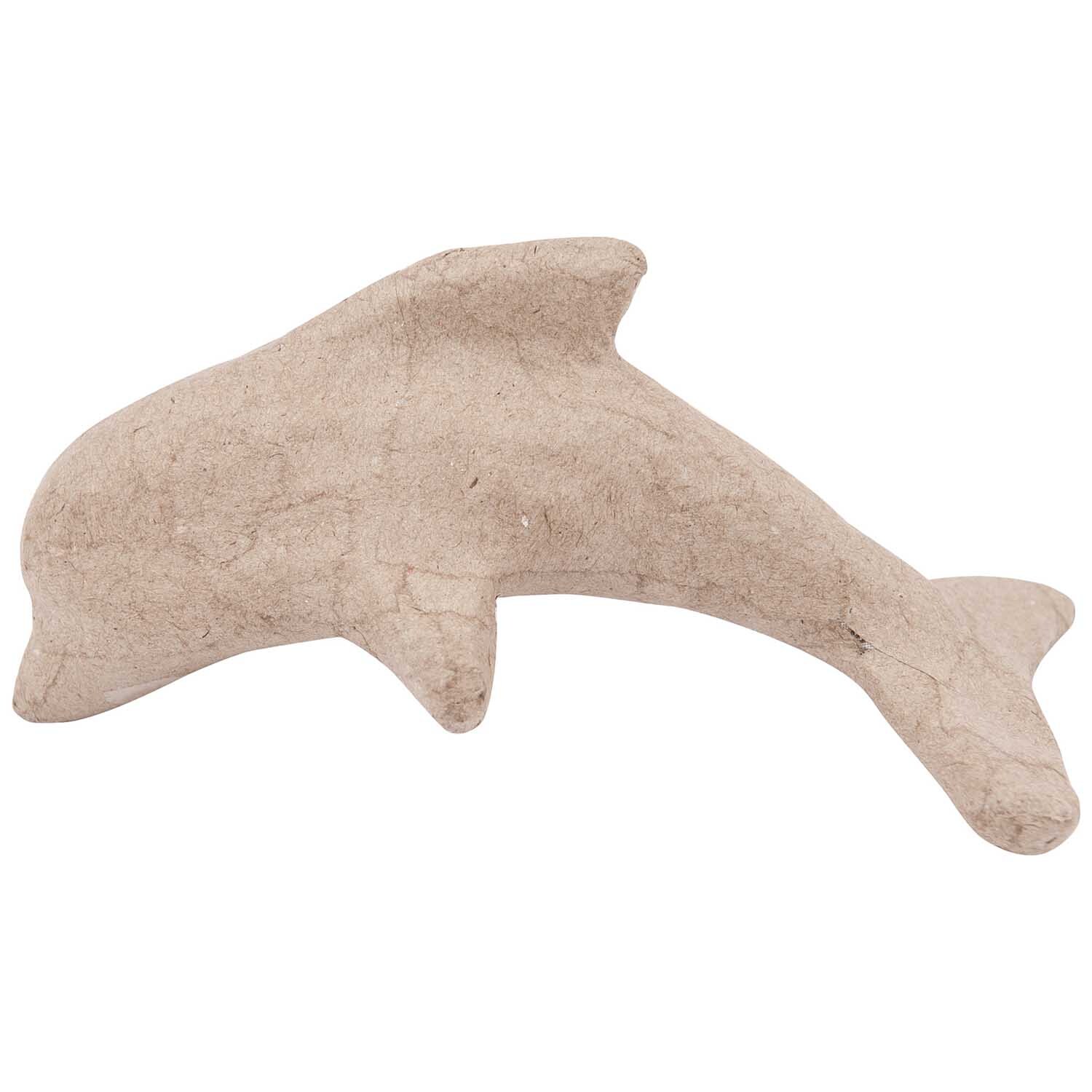 Pappmaché Delphin klein 12,5x6x6,2cm