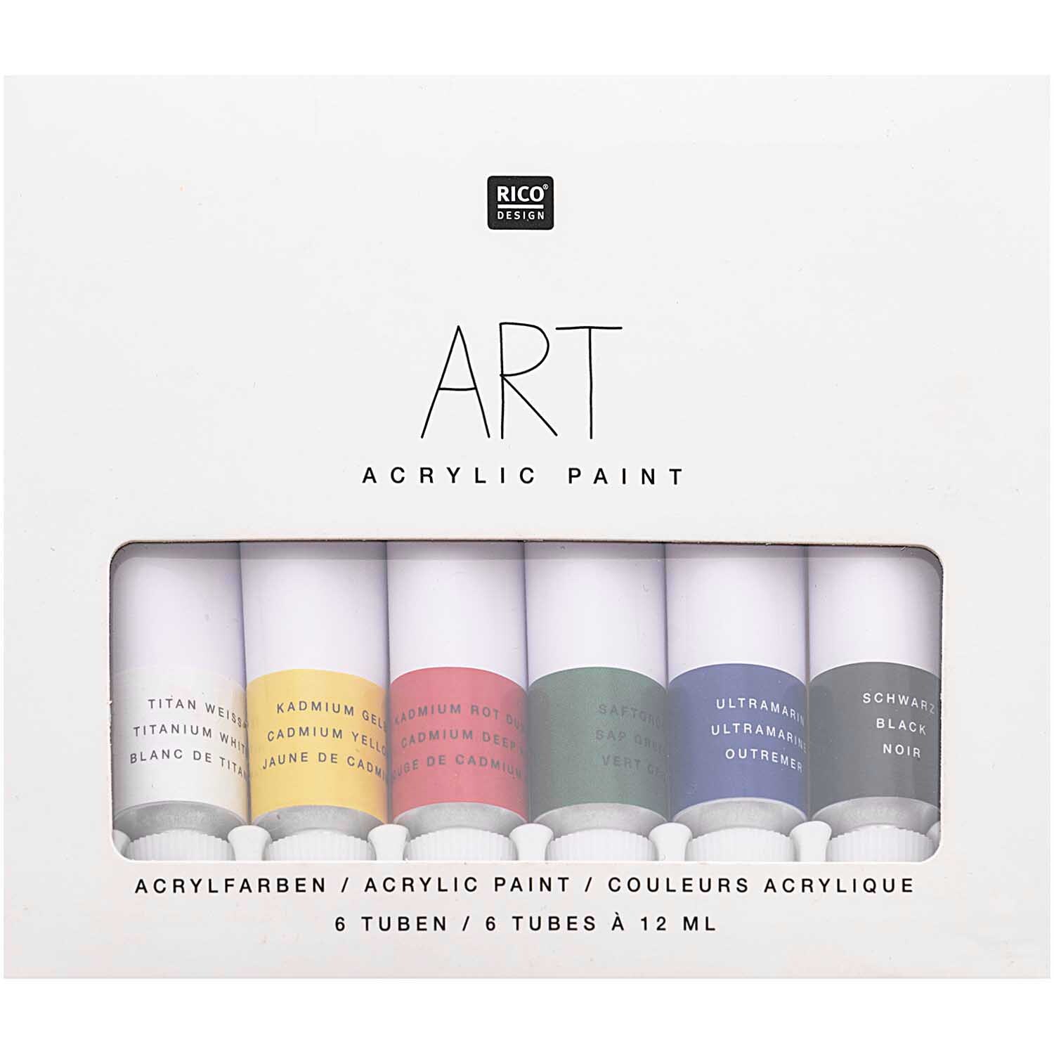 ART Künstler Acrylfarben-Set Basic 6x12ml