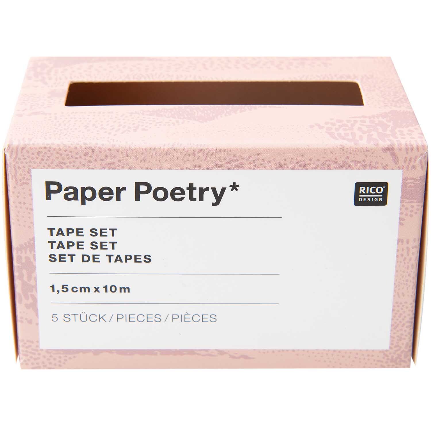 Paper Poetry Tape Set Struktur 5teilig