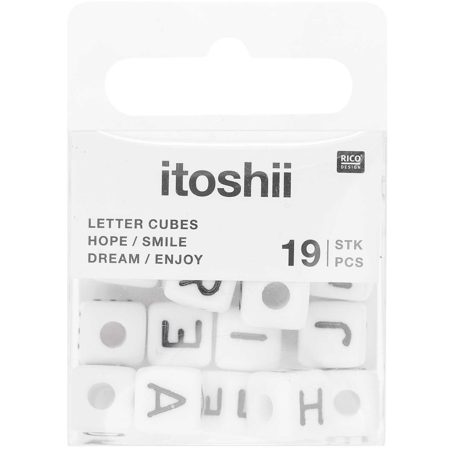 itoshii - Ponii Beads Würfelperlen Set 10x10x10mm 19 Stück