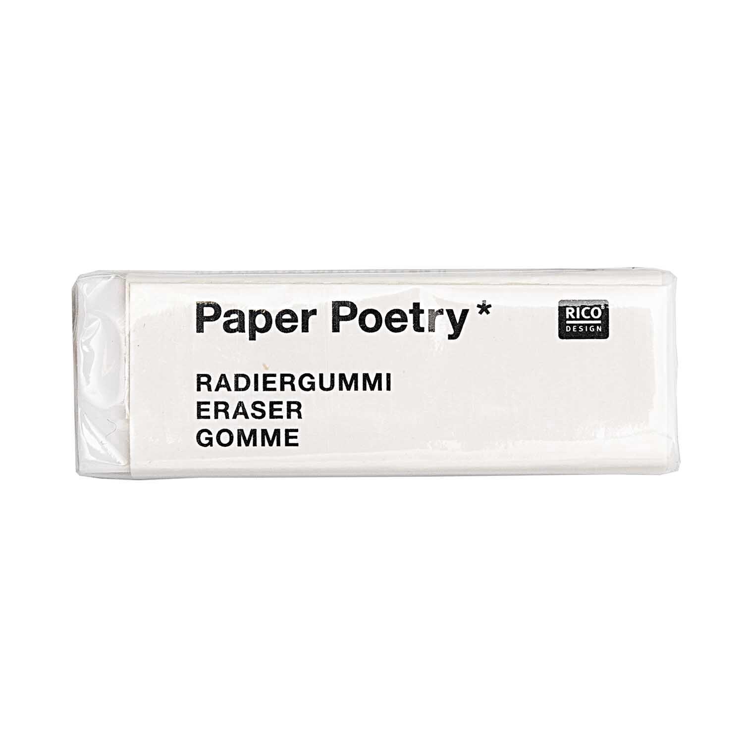 Paper Poetry Radiergummi weiß 4,5x1,5cm