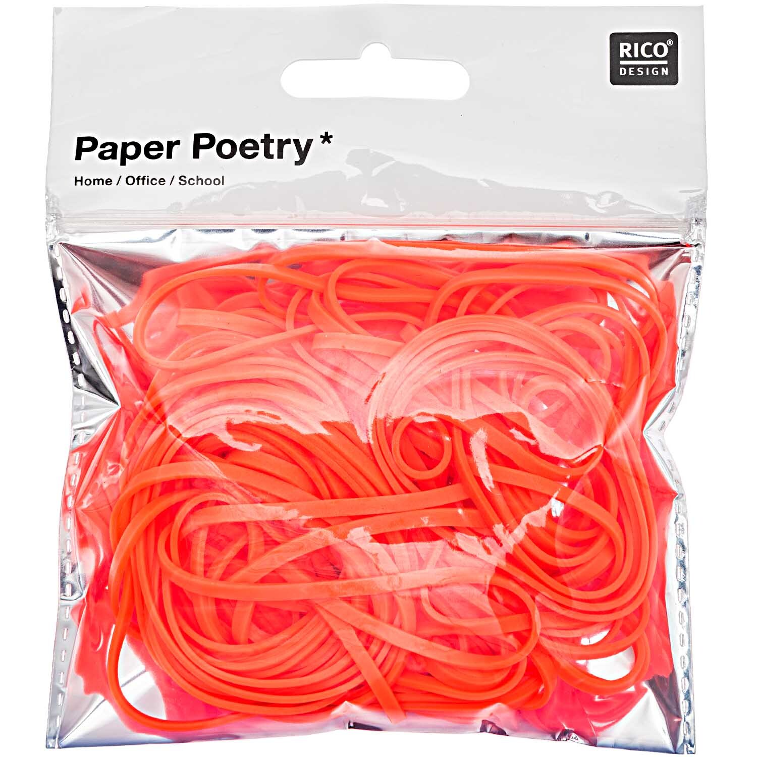 Paper Poetry Gummibänder neonorange 45g