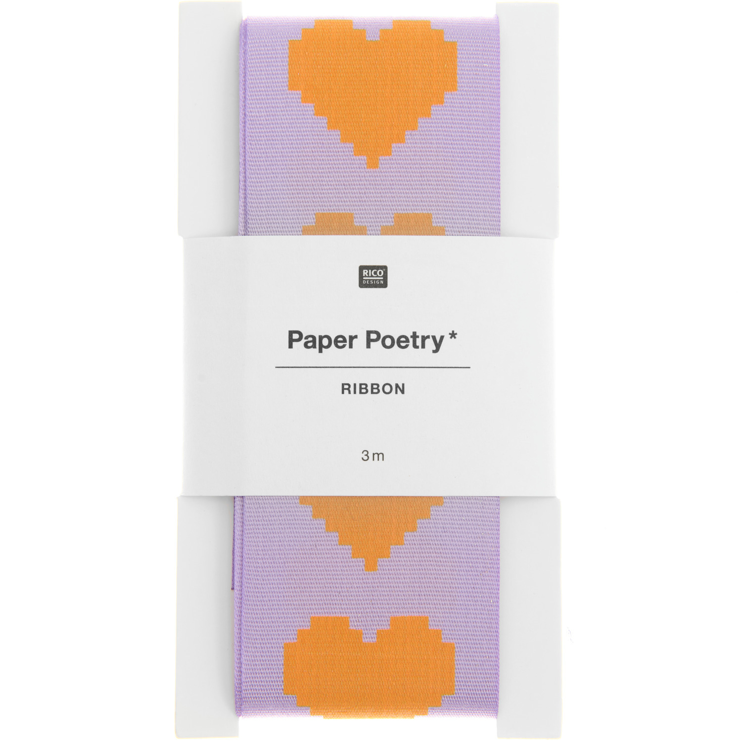 Paper Poetry Taftband Pixel Herzen