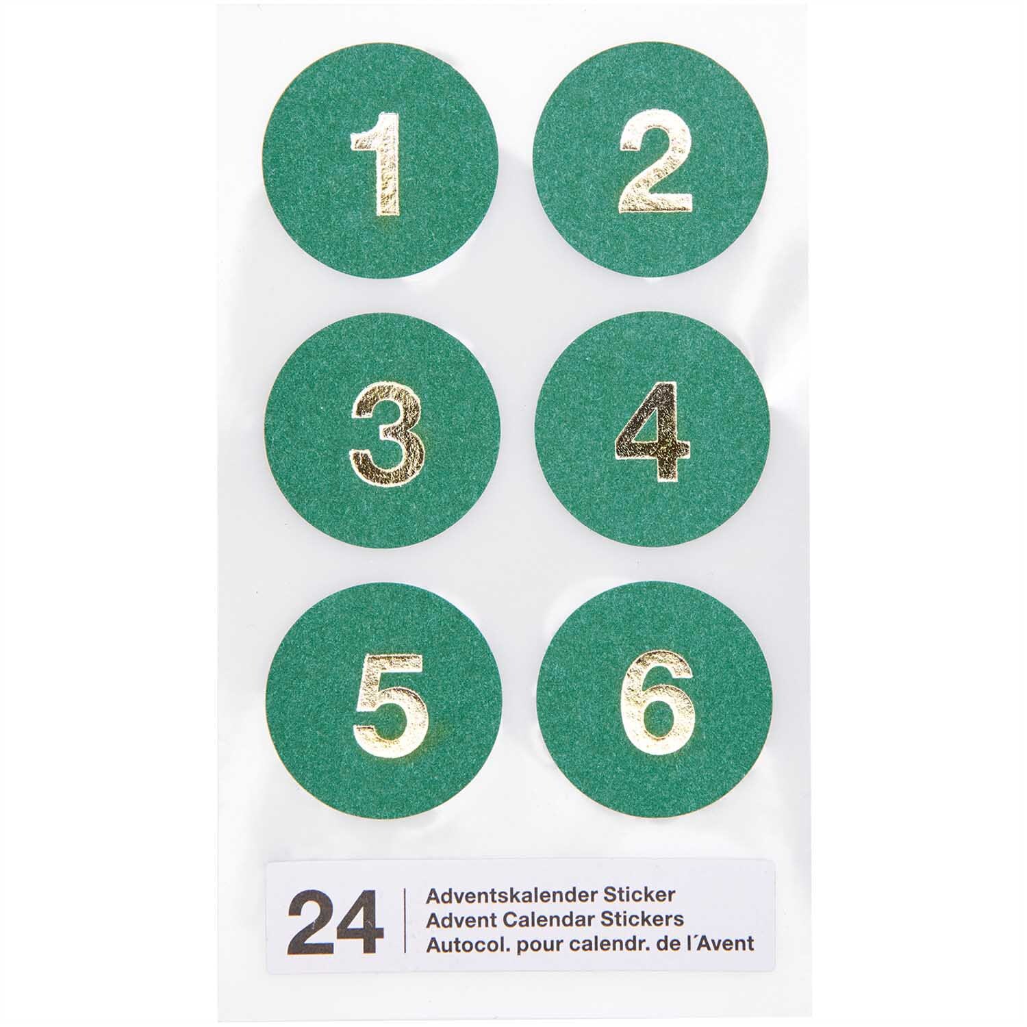 Paper Poetry Adventskalender Sticker Zahlen 1-24