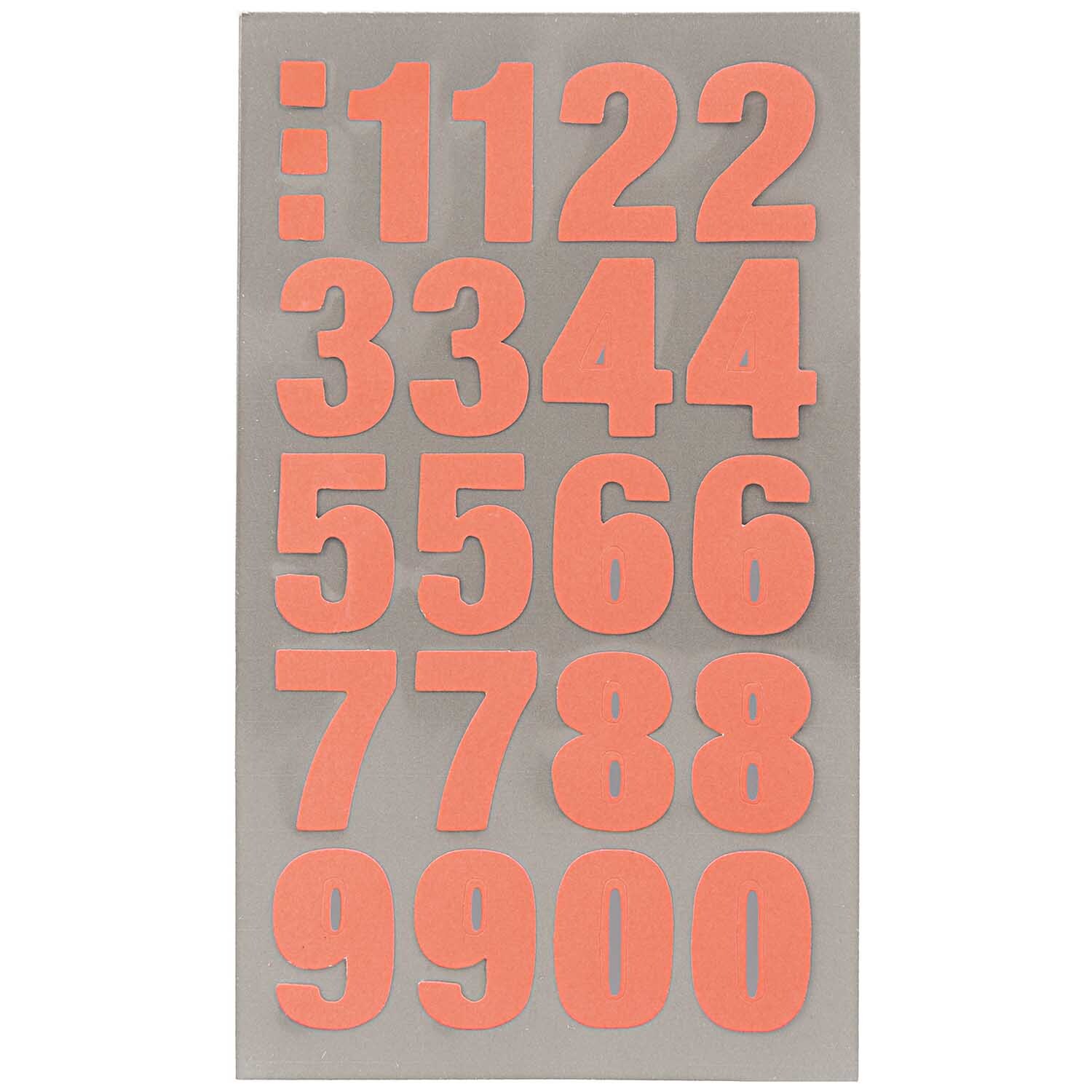Paper Poetry Office Sticker Zahlen neonrot 4 Bogen