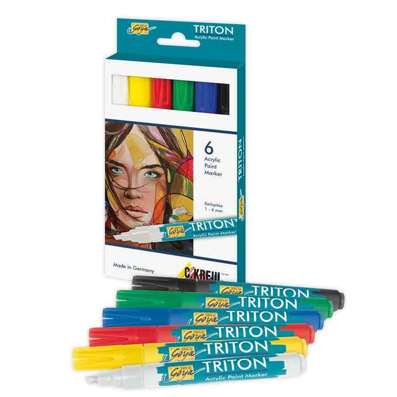 TRITON Acrylic Paint Marker 1-4mm 6teilig