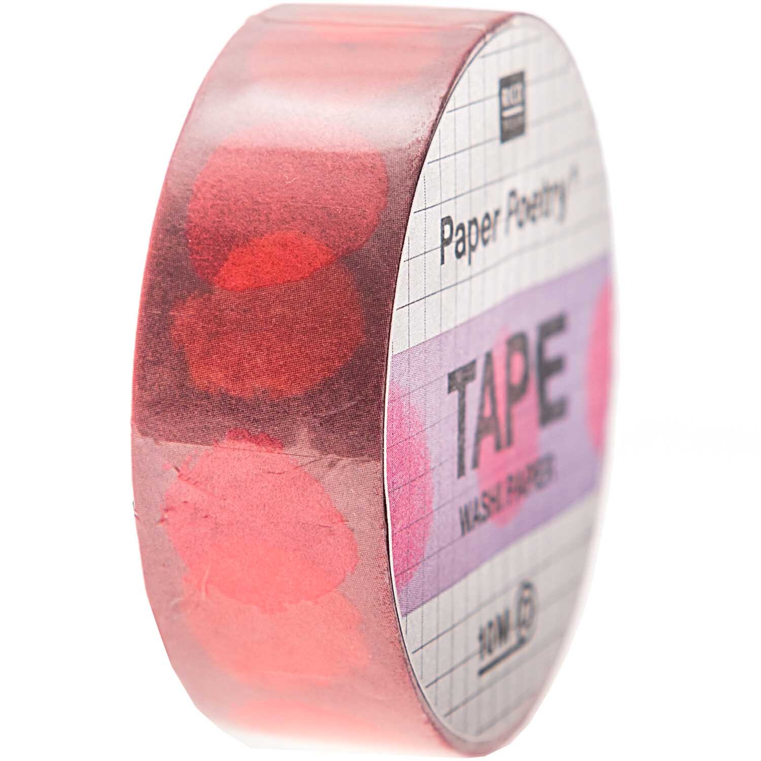 Paper Poetry Tape Crafted Nature Spots pink 1,5cm 10m