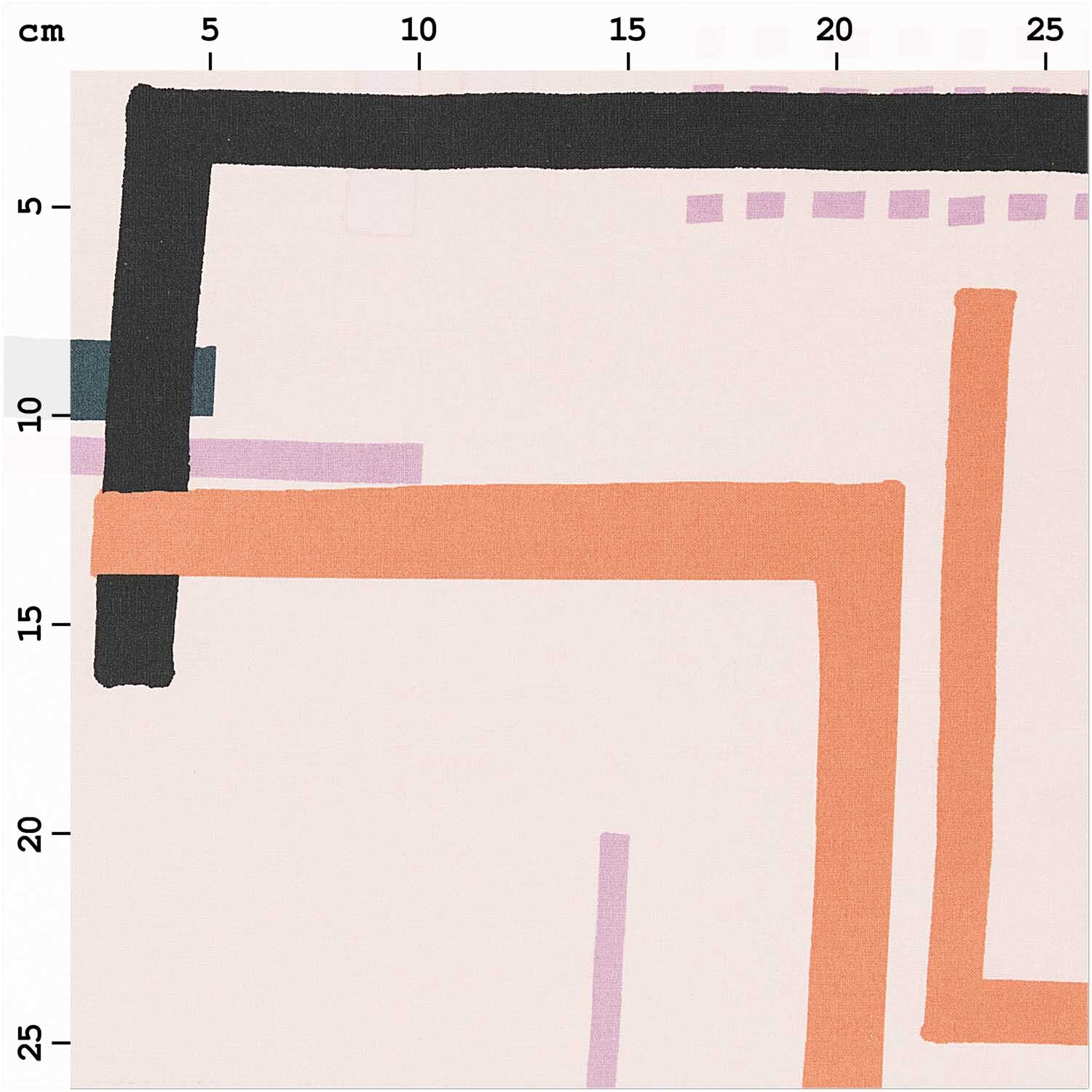 Druckstoff Okina Hana Grafisches Muster groß rosa 50x140 beschichtet