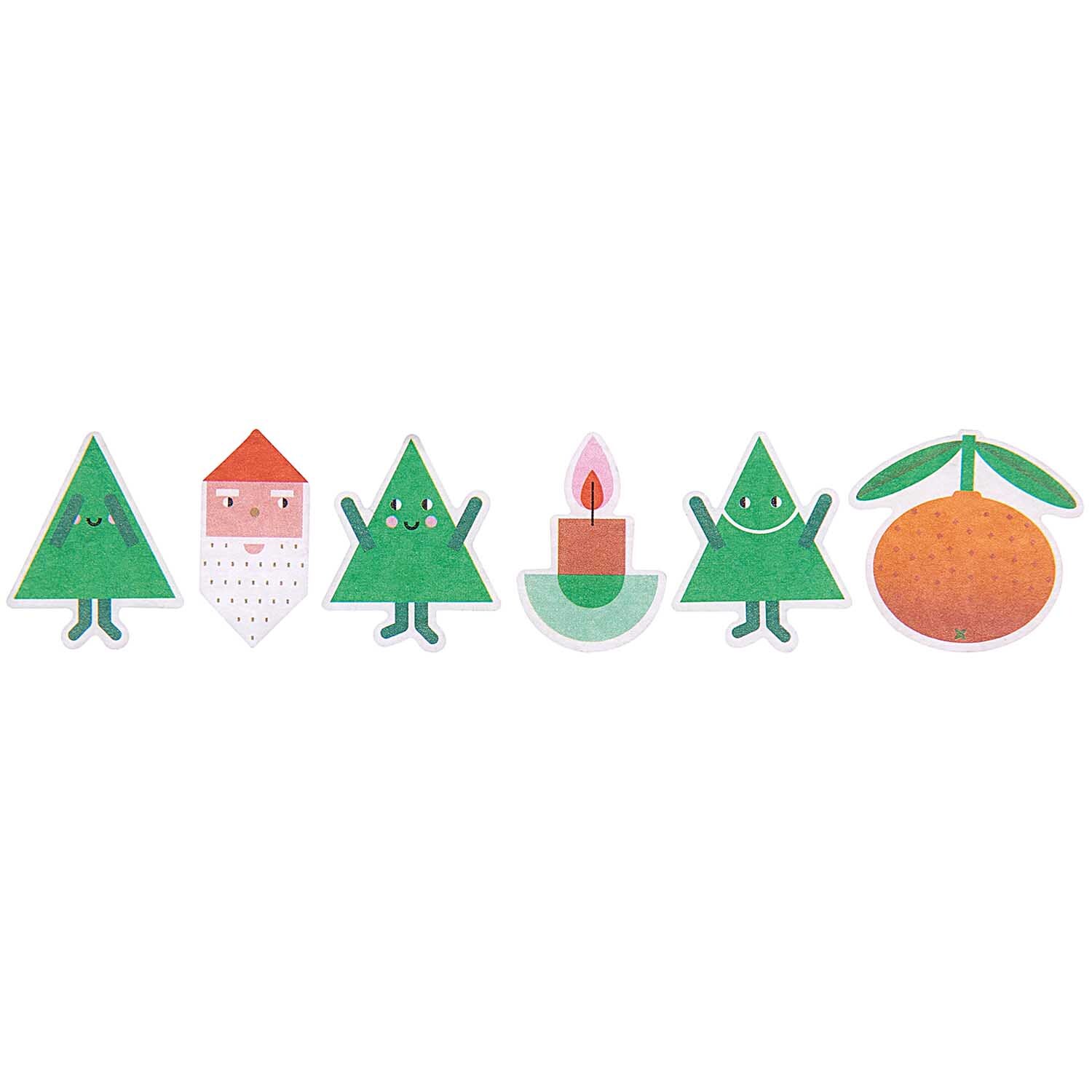 Washi Sticker Weihnachtsfiguren 200 Stück
