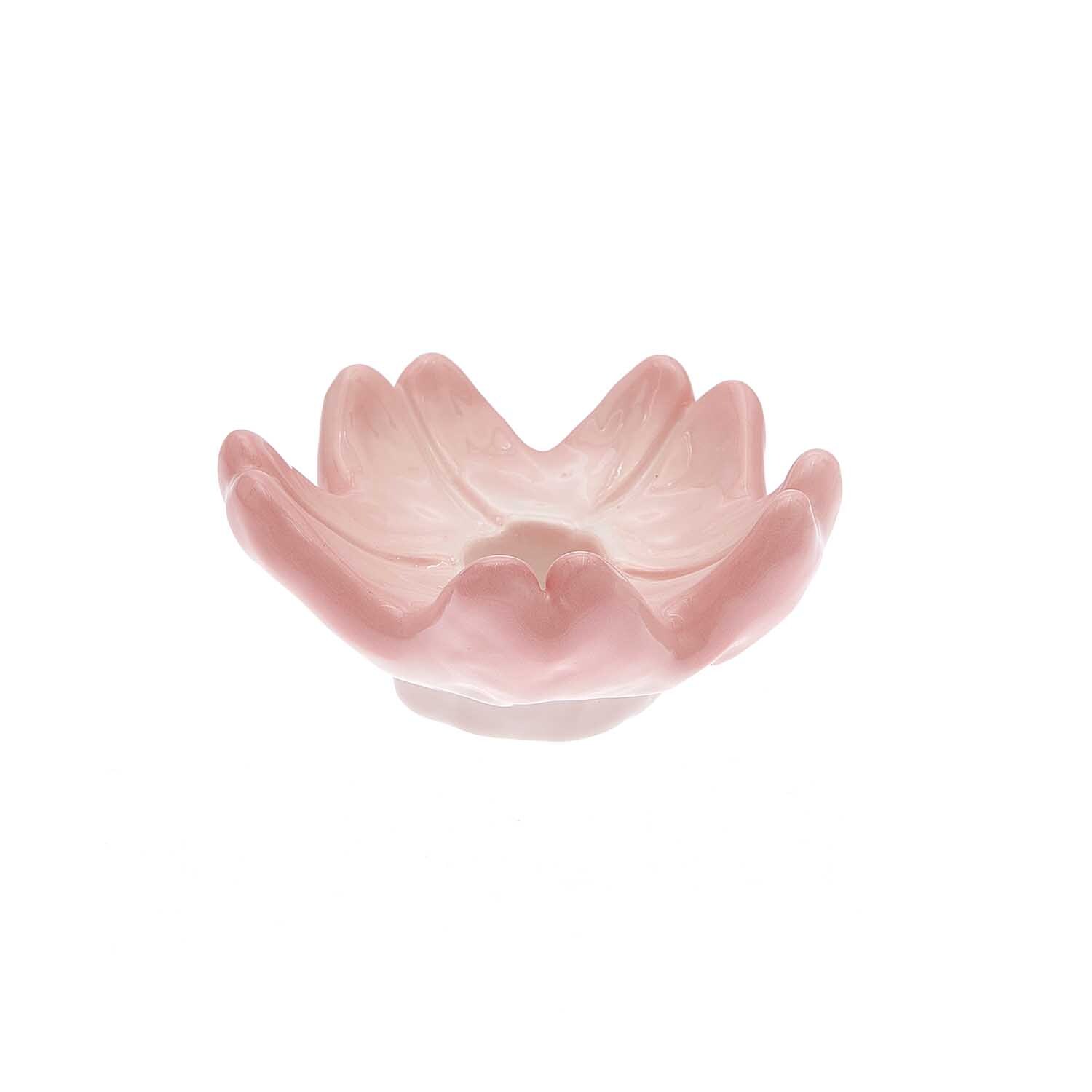 Porzellan Kerzenhalter Kirschblüte rosa 10,5x10,5x3cm
